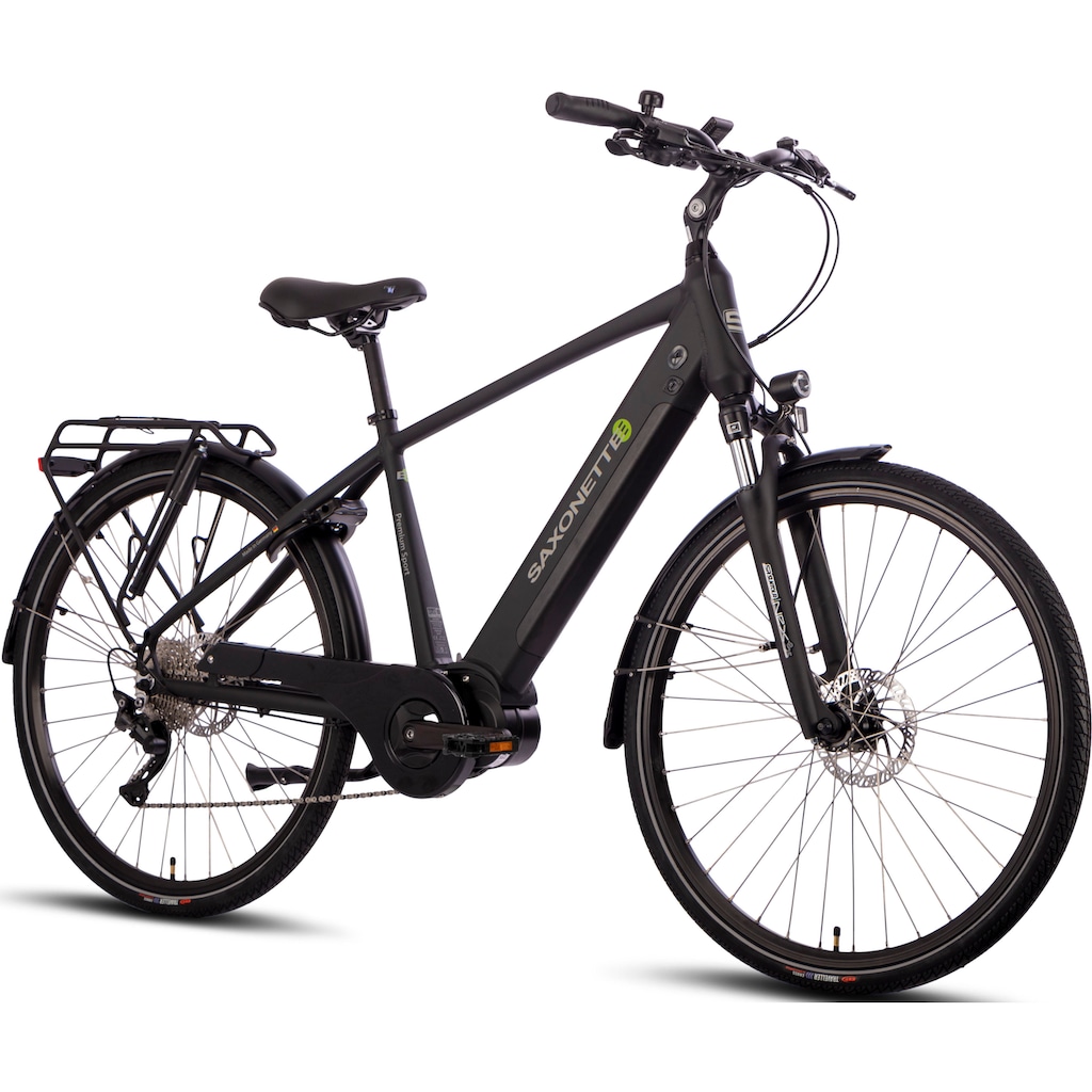 SAXONETTE E-Bike »Premium Sport (Diamant)«, 10 Gang, Mittelmotor 250 W