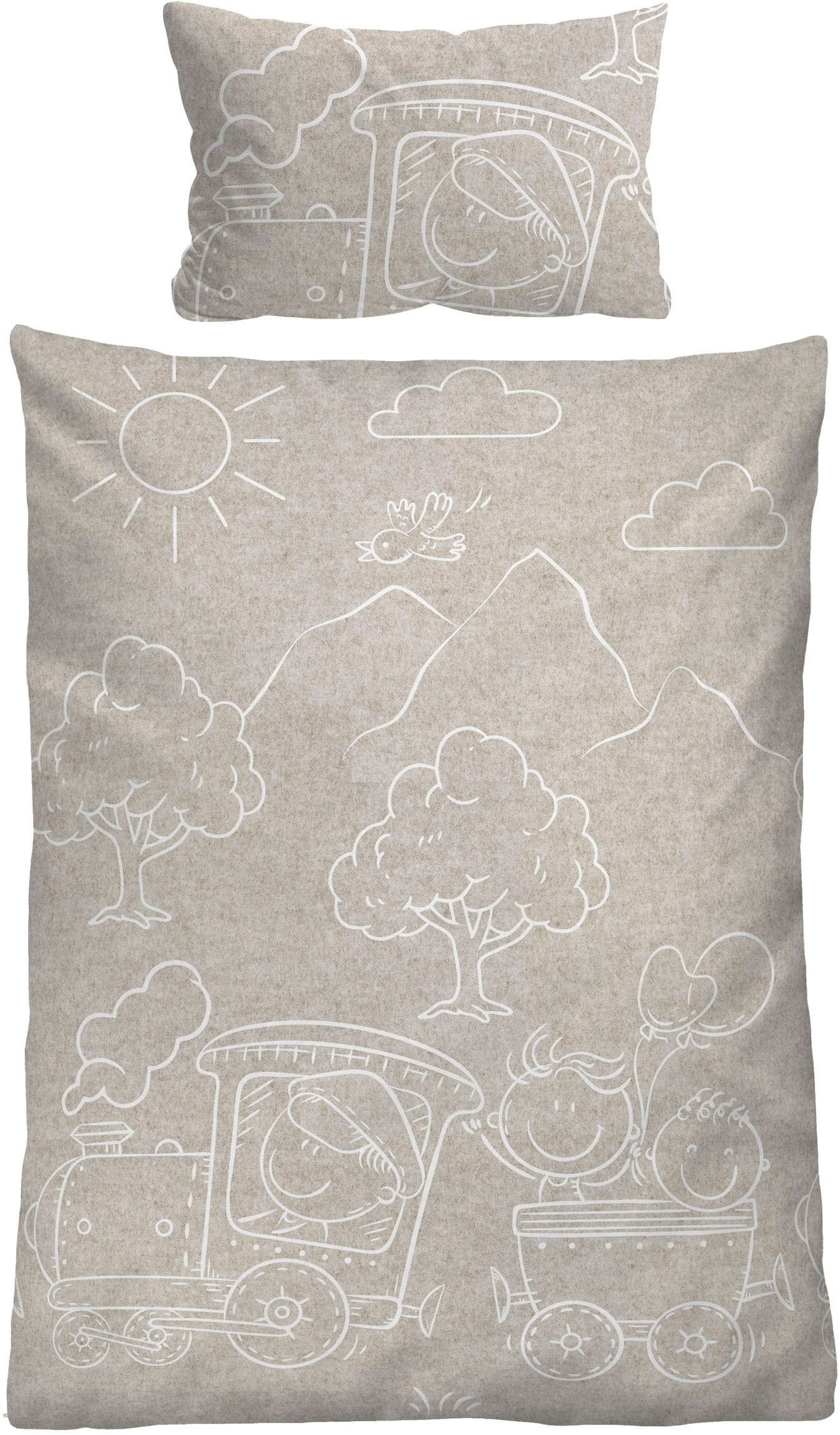 Biberna Kinderbettwäsche "0840521" 2 Stk. tlg. kuschelig warm, samtweich, M günstig online kaufen