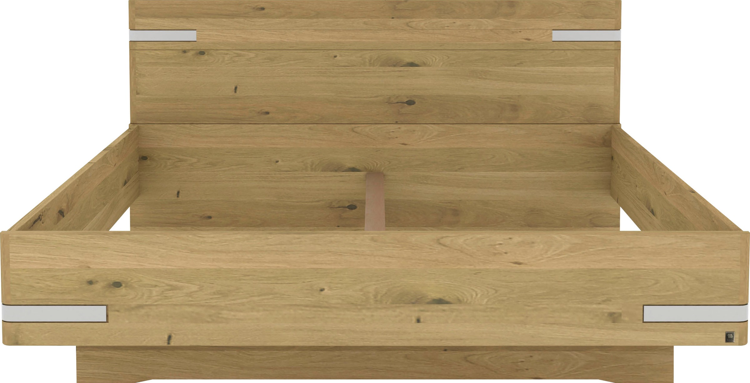 Musterring Holzbett "Savona, Bettgestell, Bettrahmen, teilmassiv Bianco-Eic günstig online kaufen