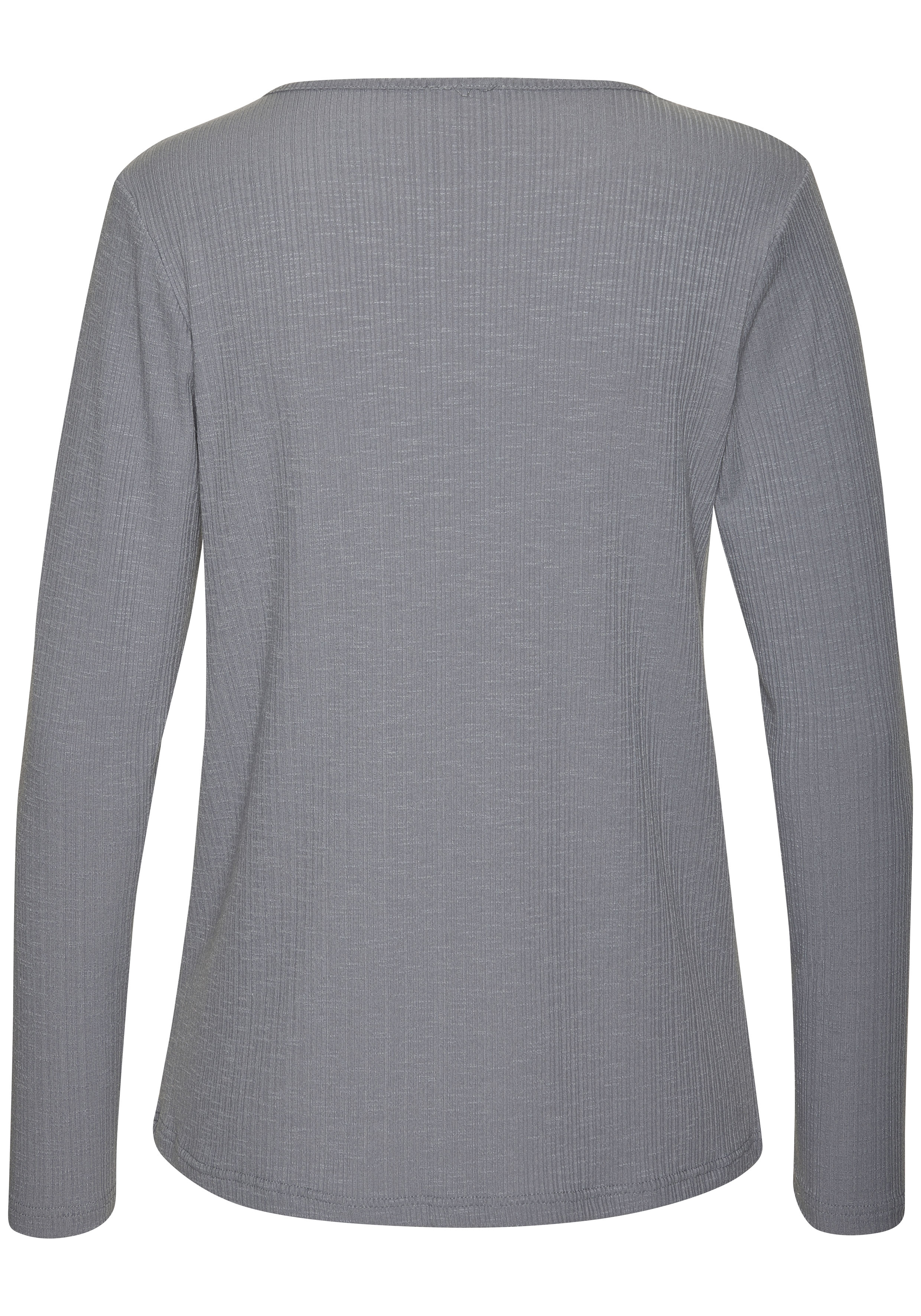 Thumbnail - Vivance Langarmshirt "mit modischer Rippstruktur" aus weichfließender Qualität mit Viskose