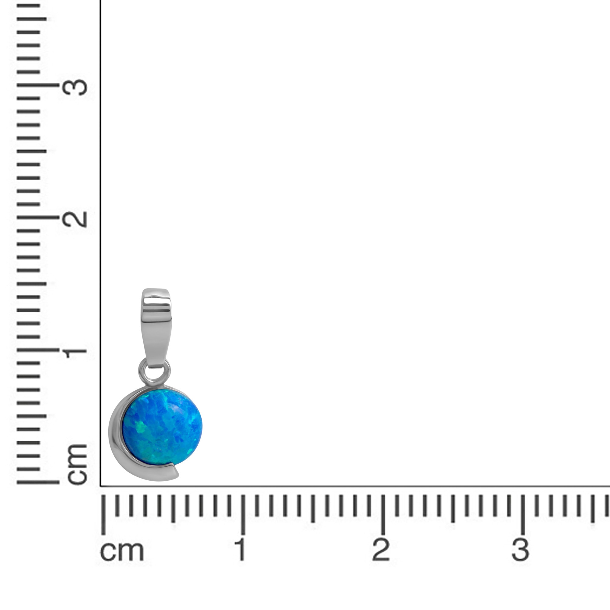 Sterling rhodiniert Kettenanhänger »925/- Silber kaufen online blau« Vivance BAUR | Opal imit.