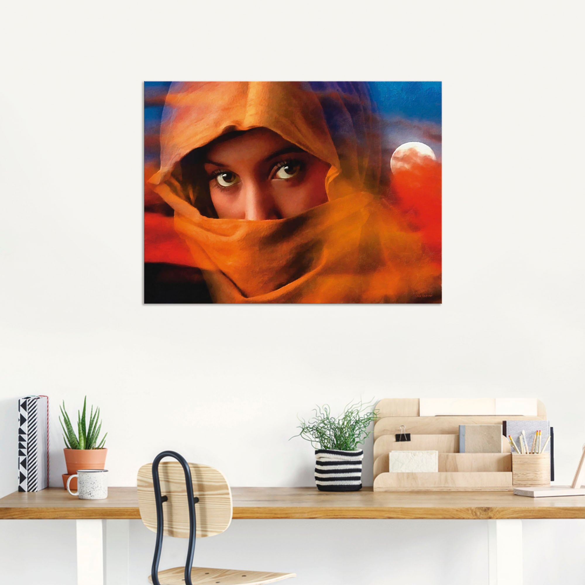 Artland Wandbild »Muslimische Mädchen Augen«, Bilder von Frauen, (1 St.), als Leinwandbild, Poster in verschied. Größen