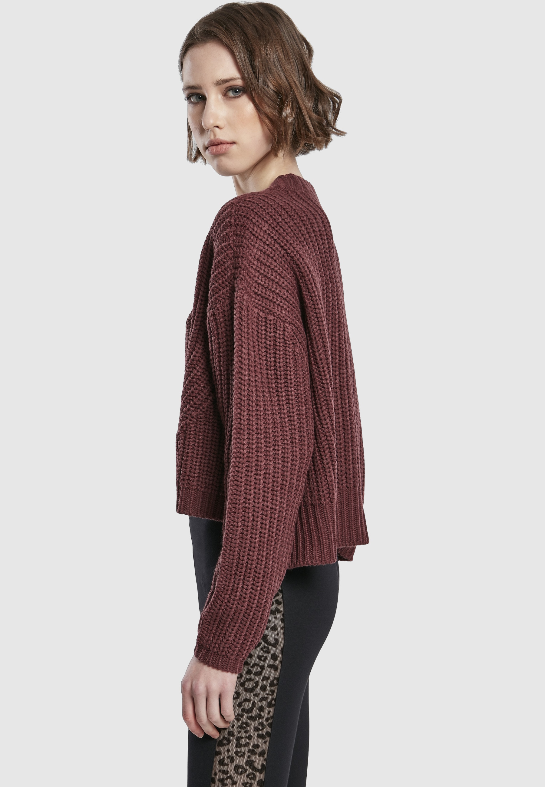 URBAN CLASSICS Rundhalspullover »Urban Classics Damen Ladies Wide Oversize Sweater« 1 Stk.