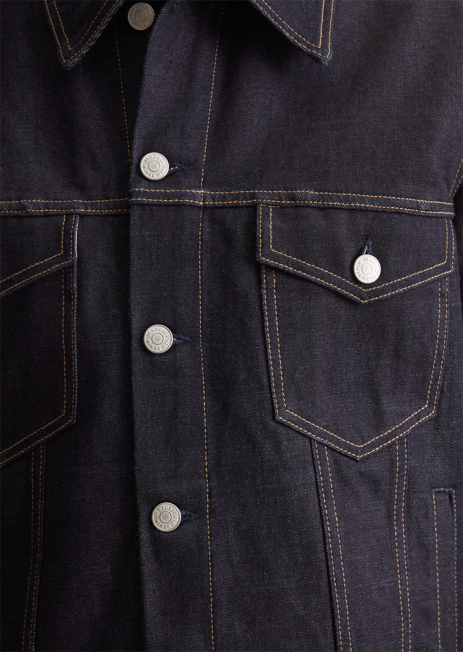 Marc O'Polo DENIM Jeansjacke »aus festem Bio-Baumwoll-Denim«, ohne Kapuze