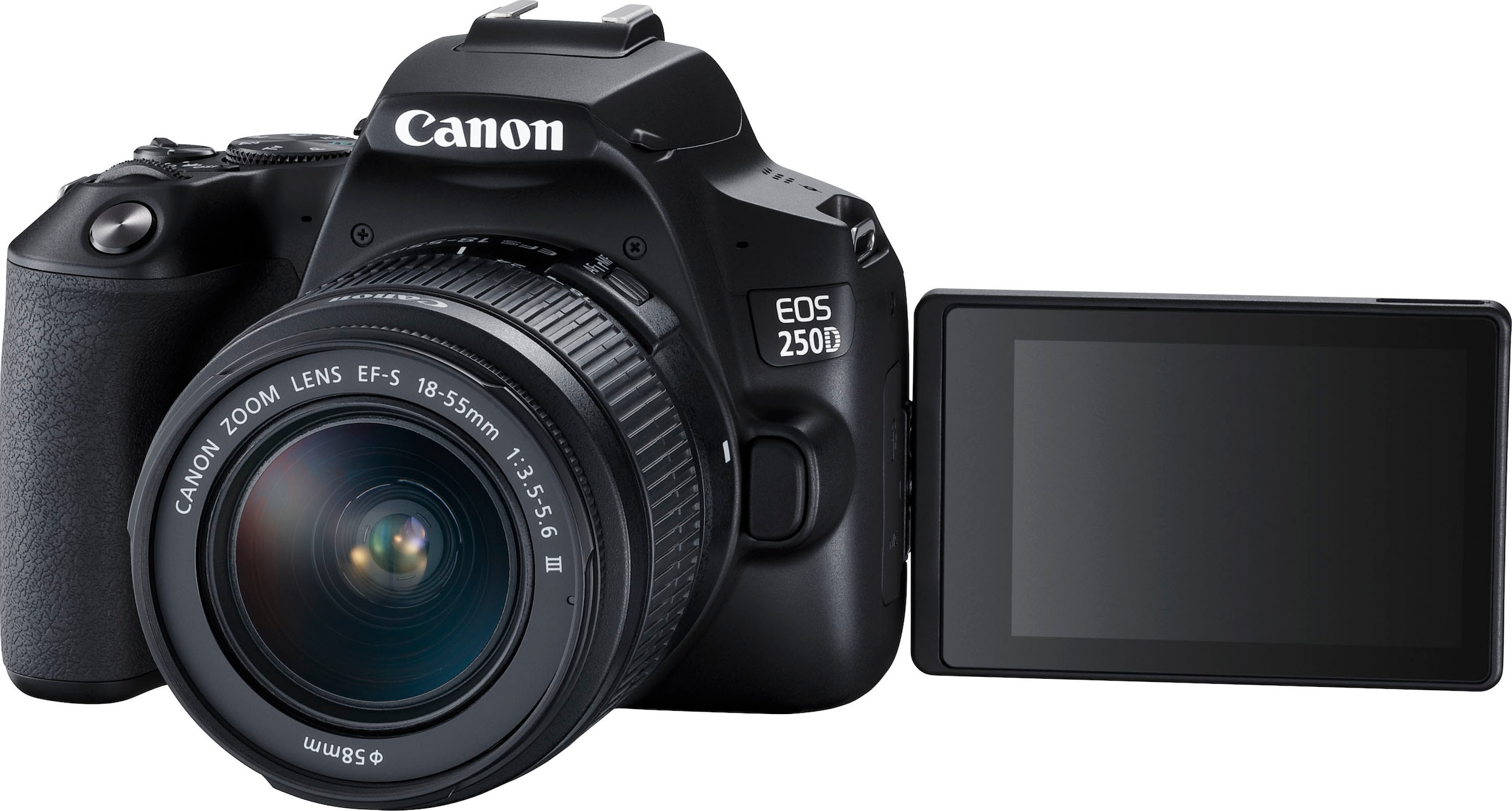 Canon Systemkamera »250D + EF-S Bluetooth-WLAN | SB130 III, 24,1 BAUR III 18-55mm EF-S Kit«, MP, f/3.5-5.6 + 18-55mm f/3.5-5.6