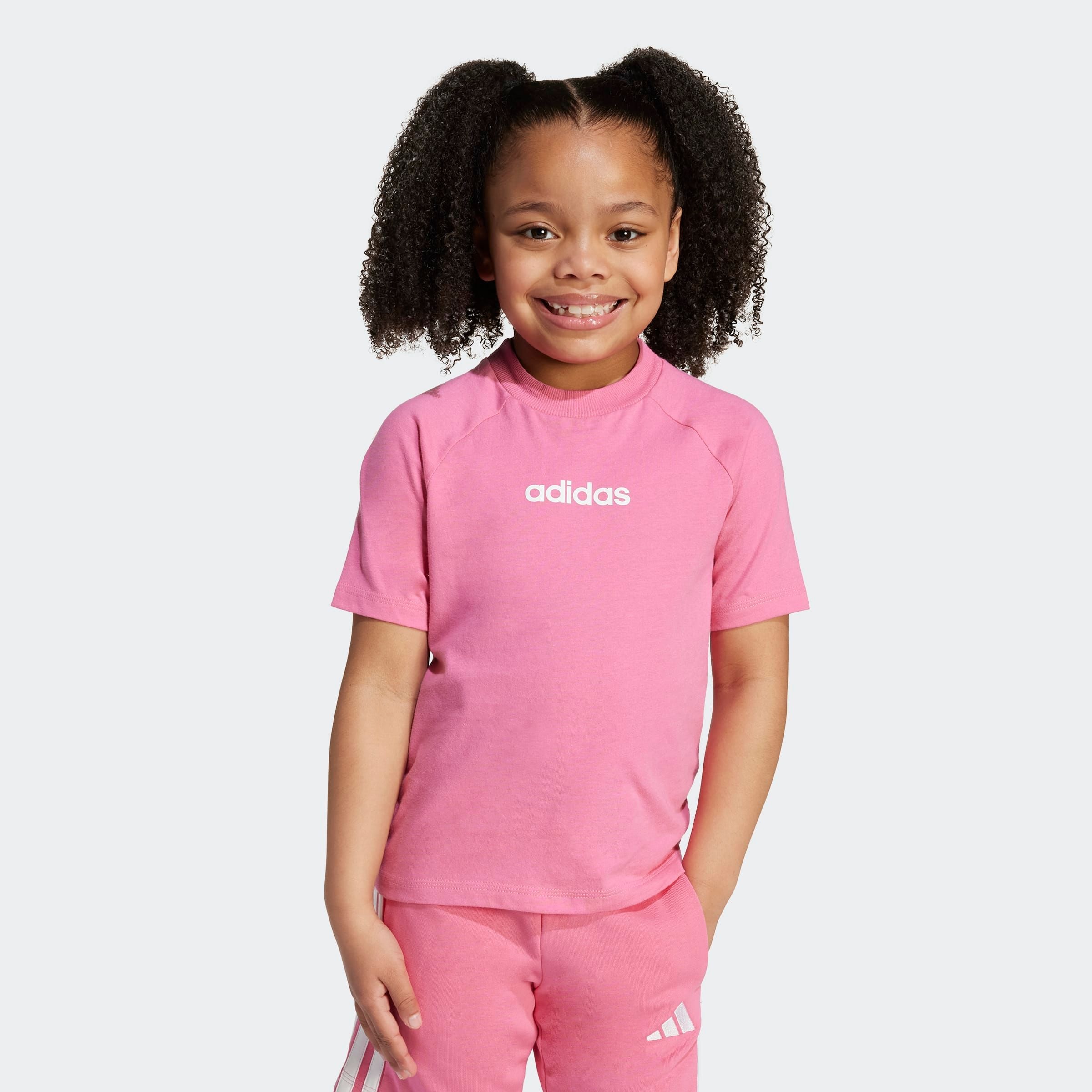 Thumbnail - adidas Sportswear T-Shirt "LK LIN TEE 160" für Kinder, Rundhalsausschnitt, ohne Verschluss, weiches Material