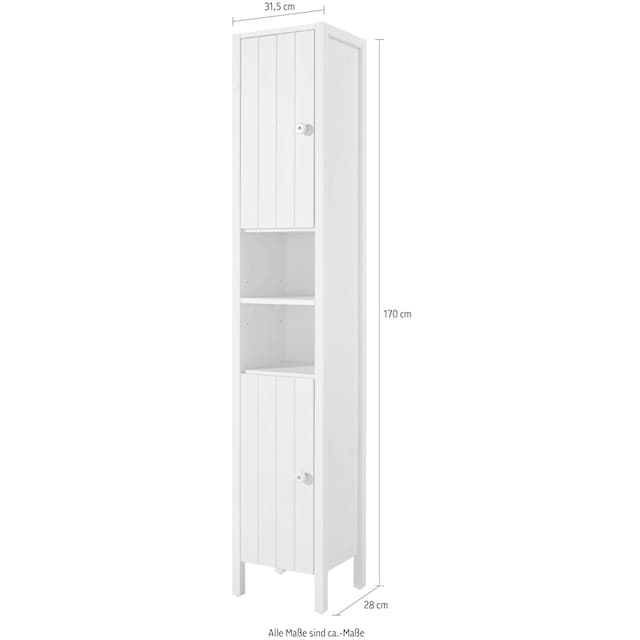 Home affaire Hochschrank »Tina«, Badmöbel, Schrank, Breite 31,5 cm,  Massivholz bestellen | BAUR