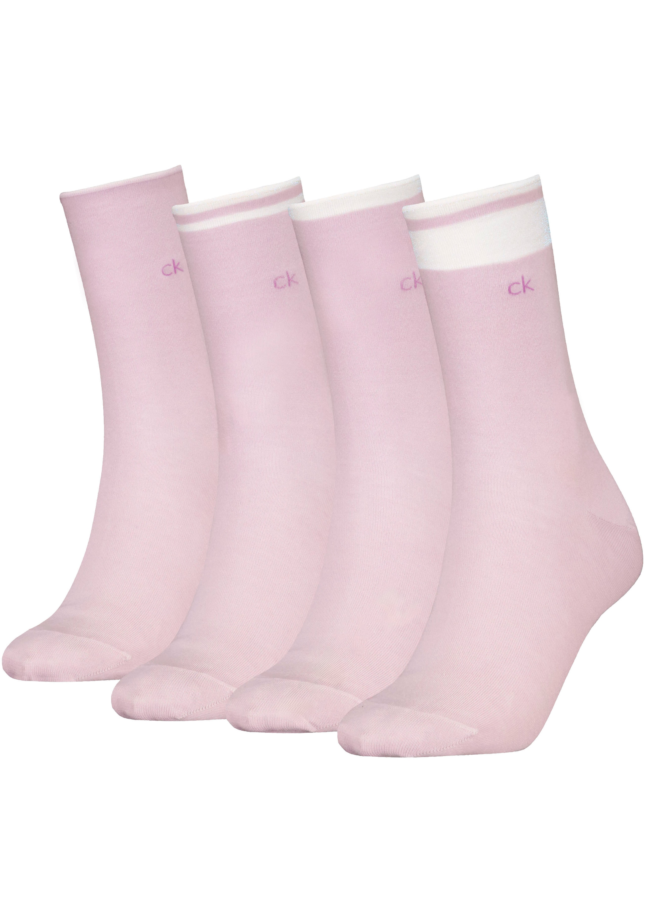 Calvin Klein Socken 4 Stk. tlg. mit Markenstickerei günstig online kaufen