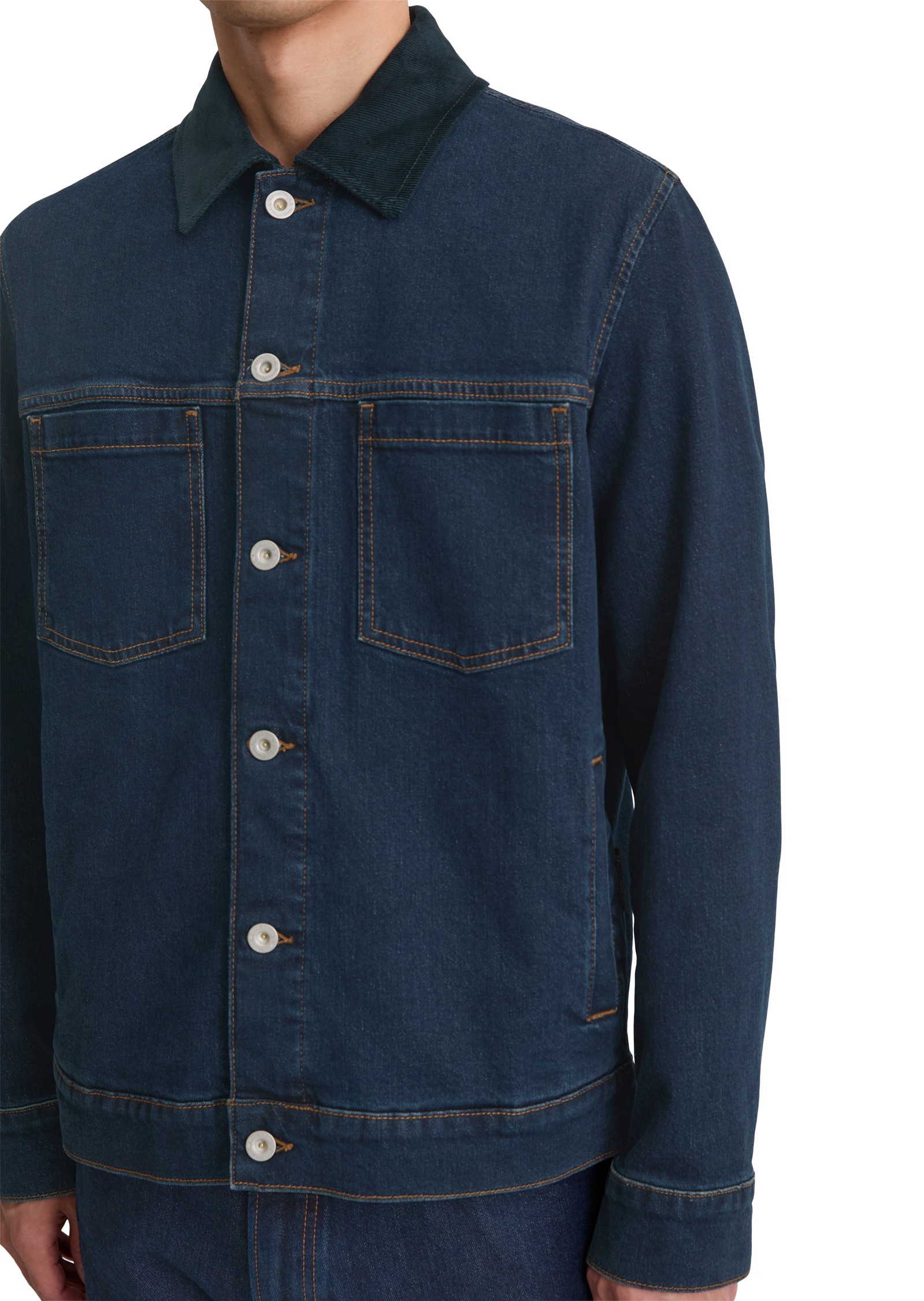 Marc O'Polo Jeansjacke »mit lässigem Cord-Kragen«