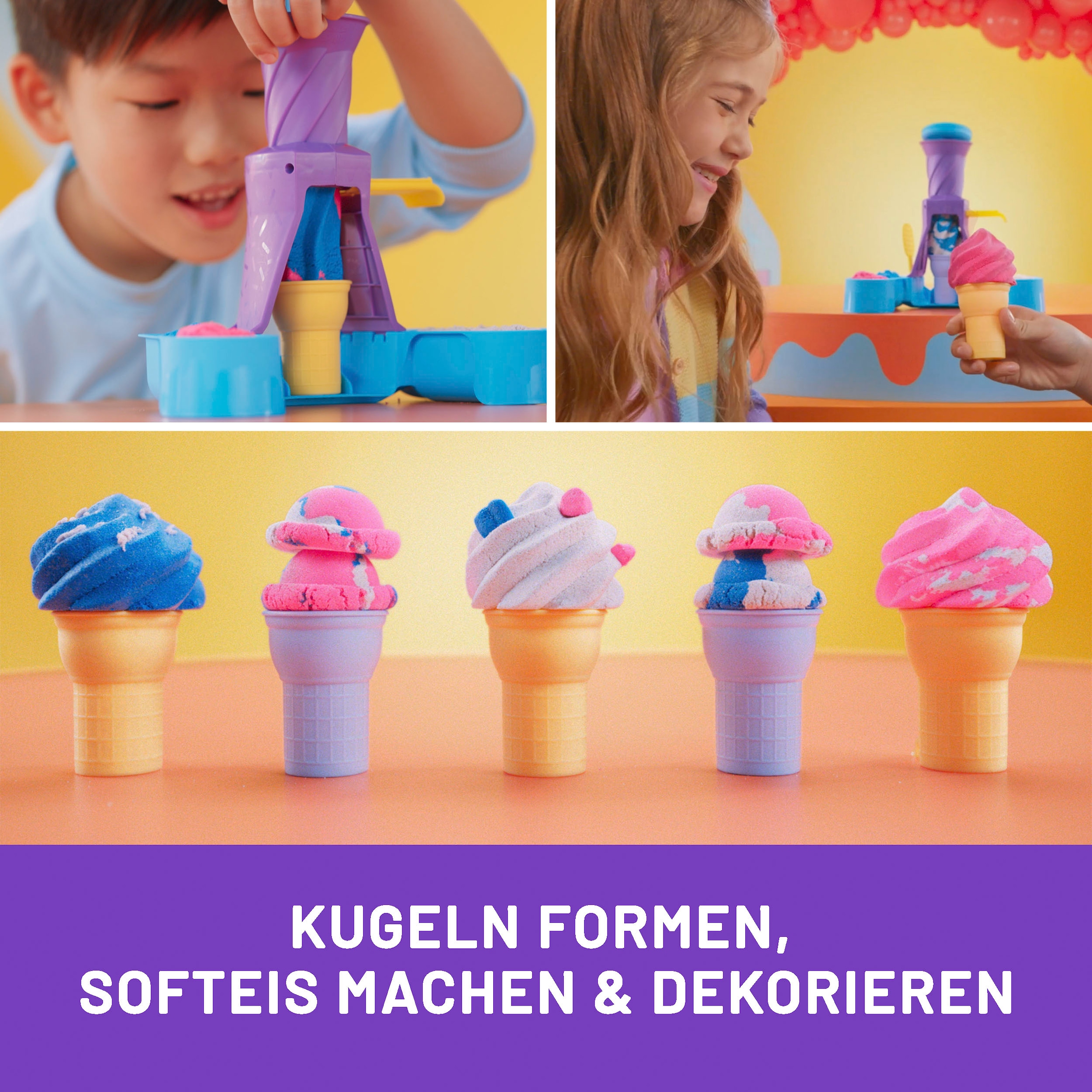 Spin Master Kreativset »Kinetic Sand - Soft Serve Ice Cream Station 397g«