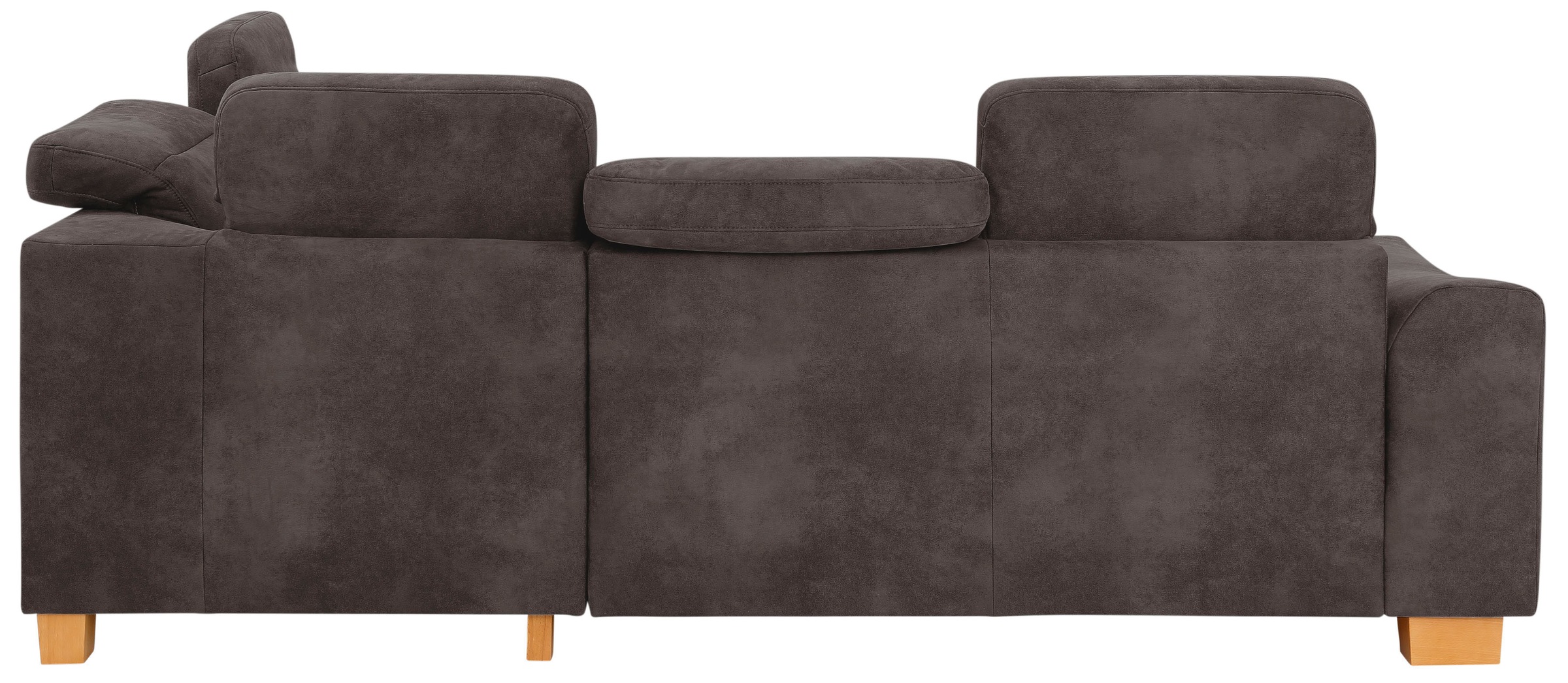 Ecksofa HOME AFFAIRE "Dundee L-Form", braun (mocca), B:263cm H:86cm T:219cm, Luxus-Microfaser Florence (100% Polyester), Sofas, Ecksofa, wahlweise mit Kopfteilverstellung und zusätzlich mit Bettfunktion 3
