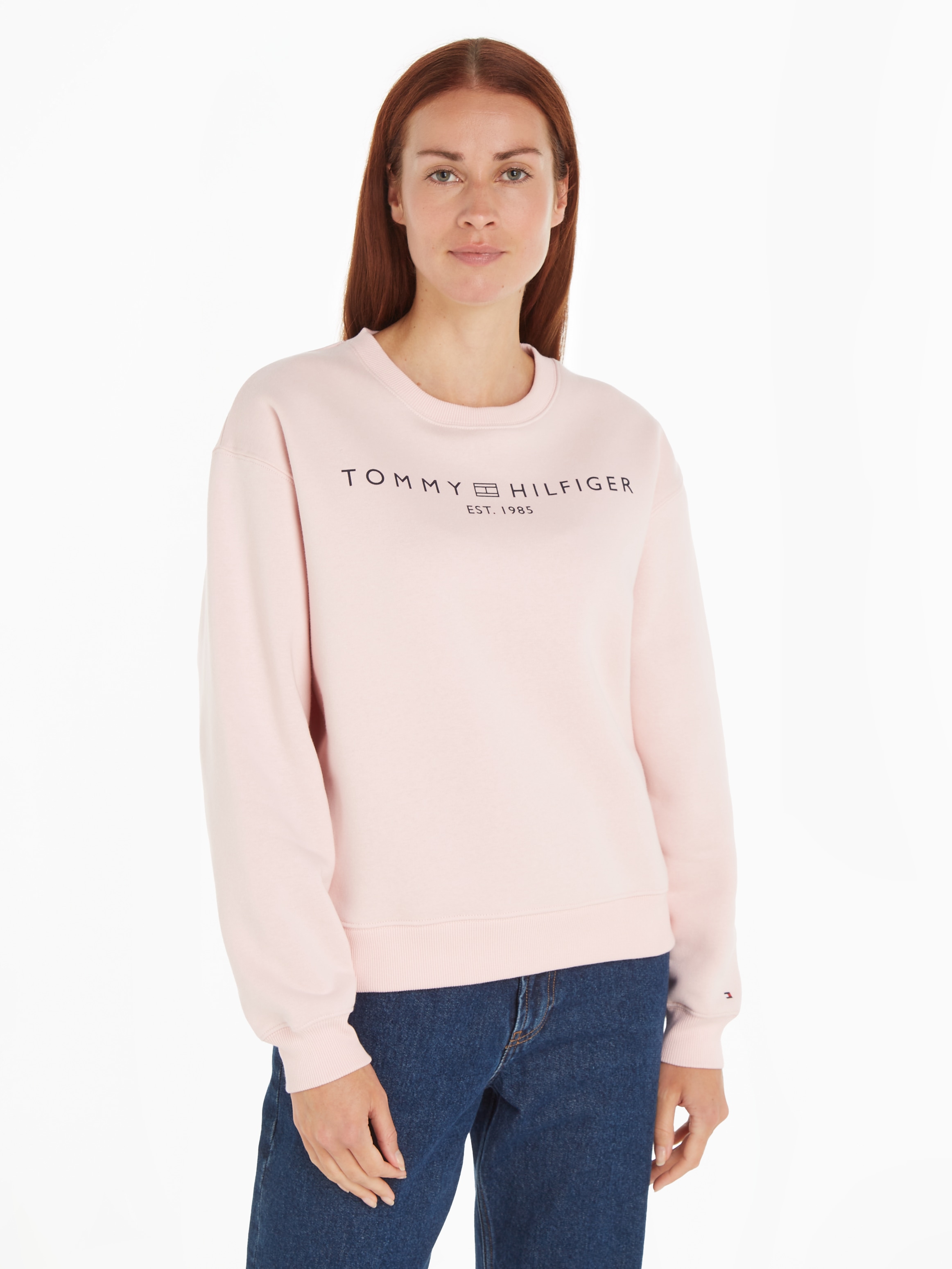 Tommy Hilfiger Sweatshirt "MDRN REG CORP LOGO C-NK SWTSHRT", mit Logoschriftzug