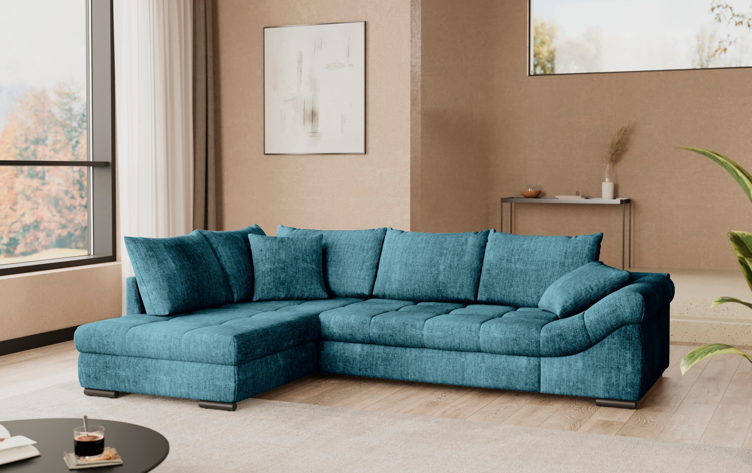 Mr. Couch Ecksofa »Allegro DuraFlex, L-Form«, Hochschläfer-Bettauszug, Kaltschaumpolsterung, bis 140 kg belastbar