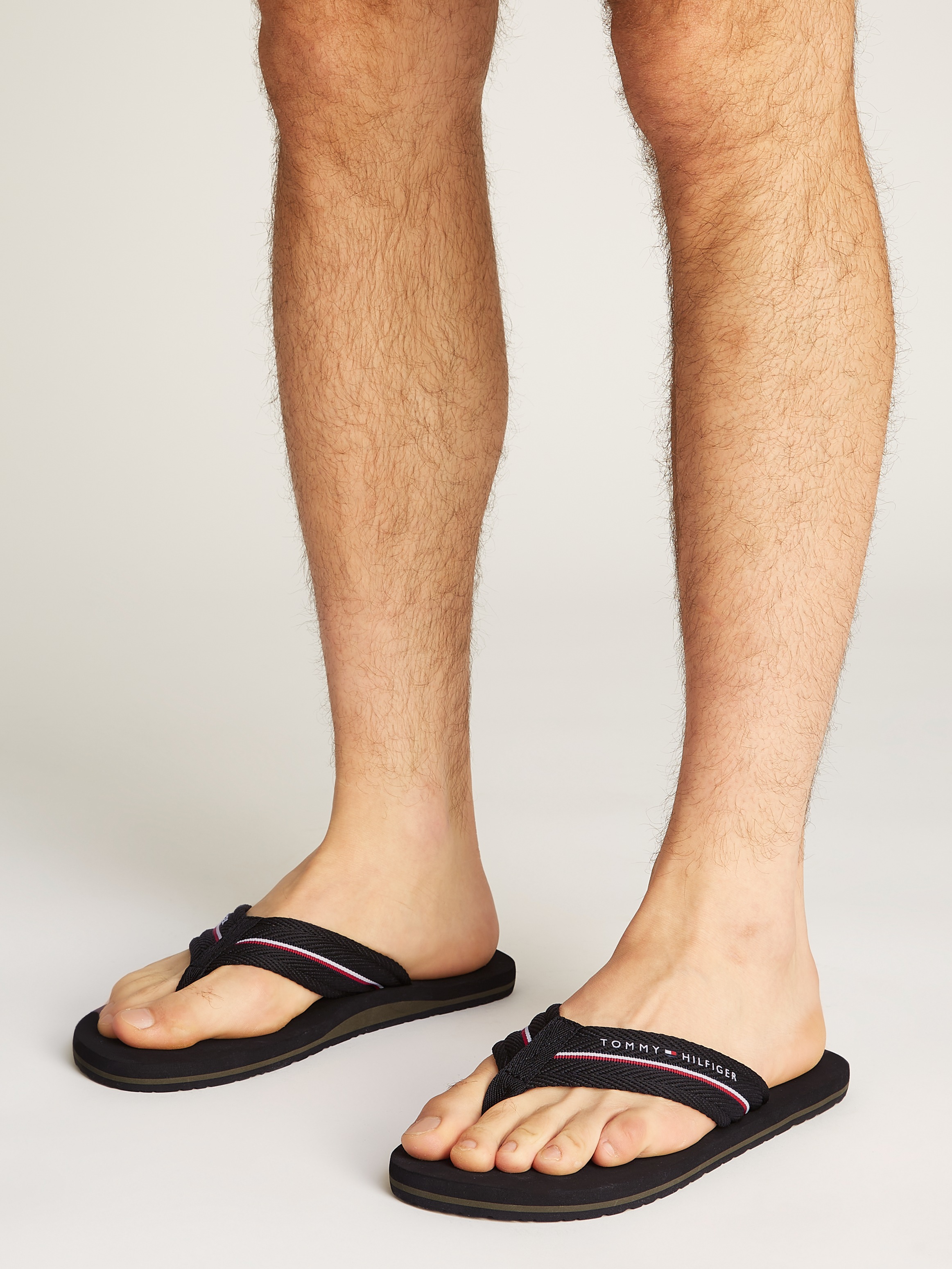 Tommy Hilfiger Zehentrenner "TOMMY HILFIGER WEB BEACH SANDAL", Sommerschuh, günstig online kaufen
