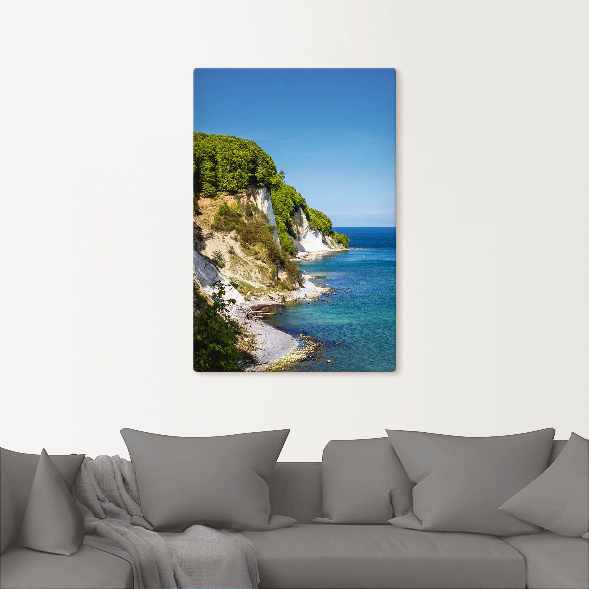 Artland Wandbild »Kreidefelsen Ostseeküste Insel Rügen«, Felsen, (1 St.), als Alubild, Leinwandbild, Wandaufkleber oder Poster in versch. Größen
