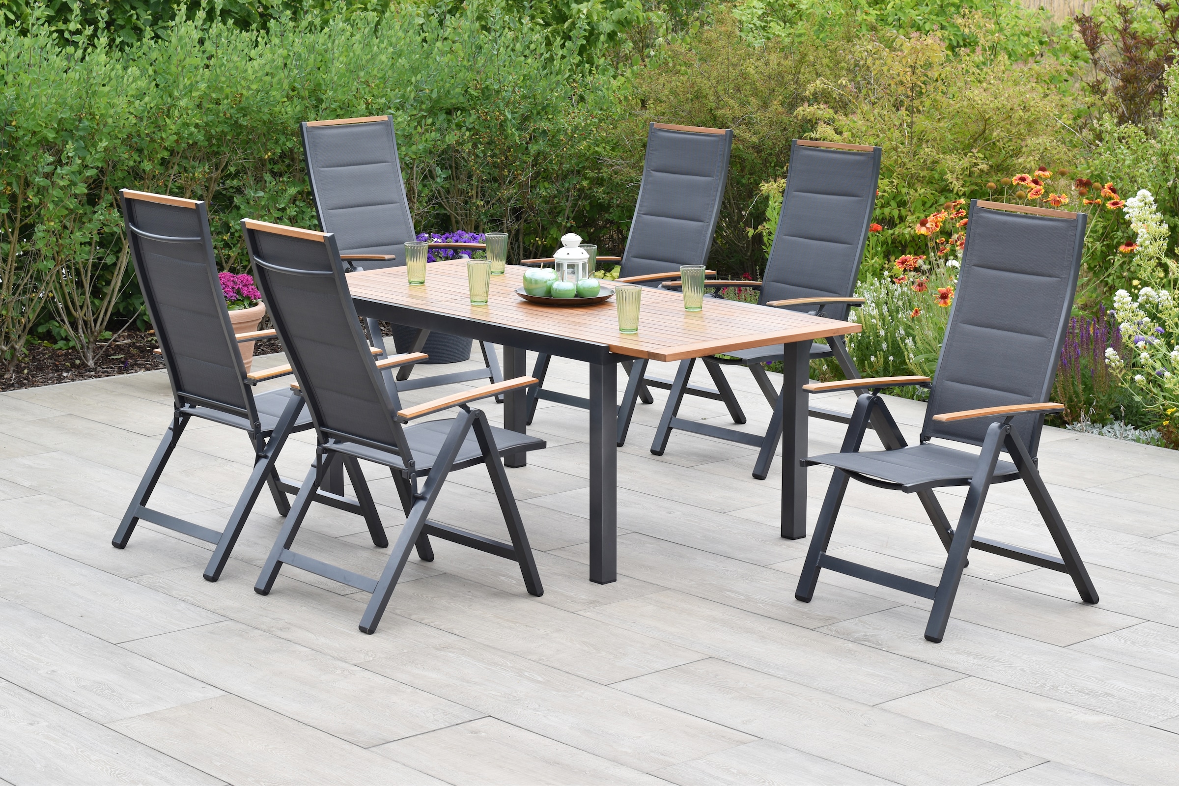 MERXX Garten-Essgruppe ""Verona"", (Set, 7 tlg., 5-fach verstellbare Rücken günstig online kaufen