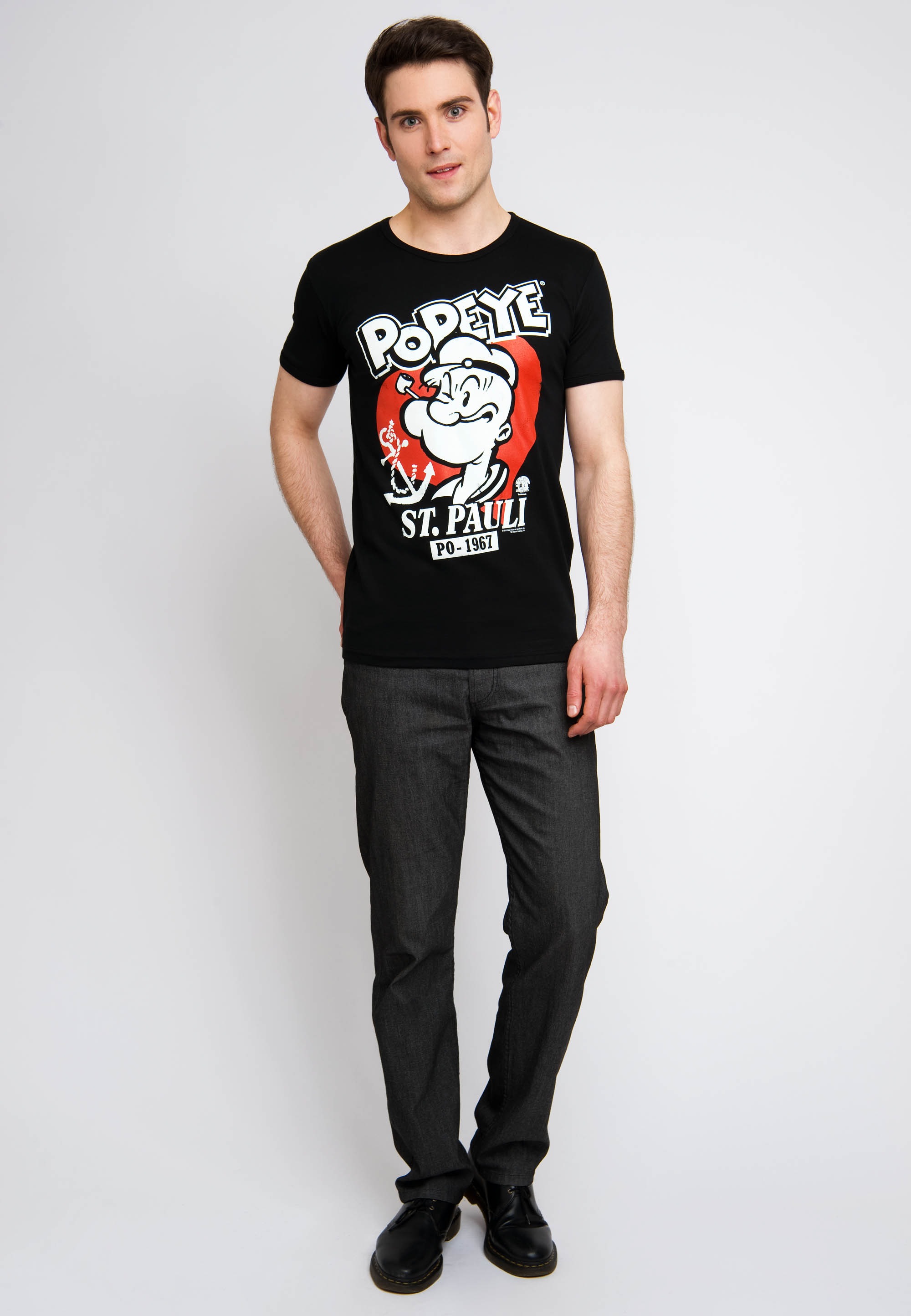 LOGOSHIRT T-Shirt »Popeye - St. Pauli - PO 1967«, mit tollem Popeye-Frontprint
