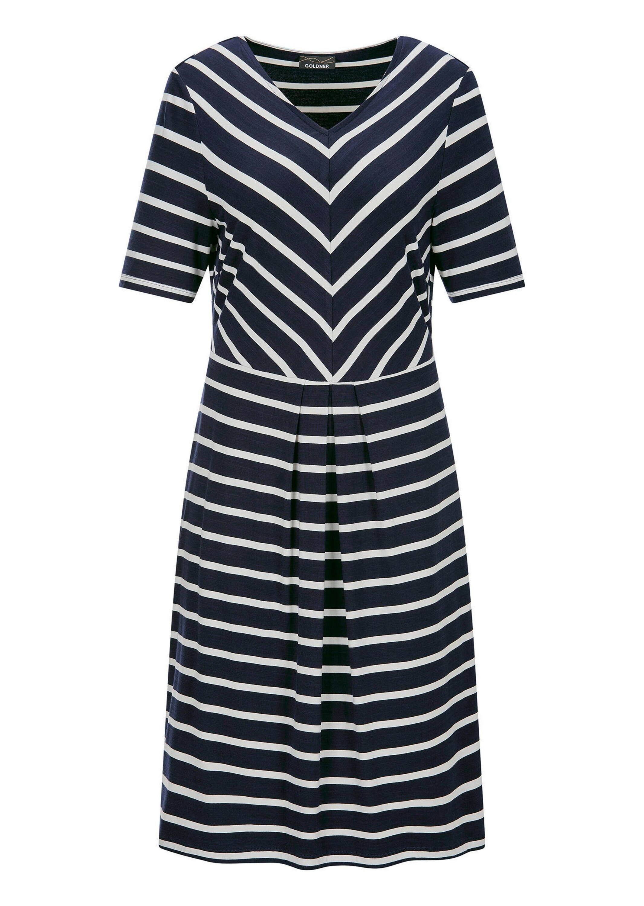 GOLDNER Sommerkleid "Viskosekleid im Streifen-Look" Ohne Taschen stretchbeq günstig online kaufen