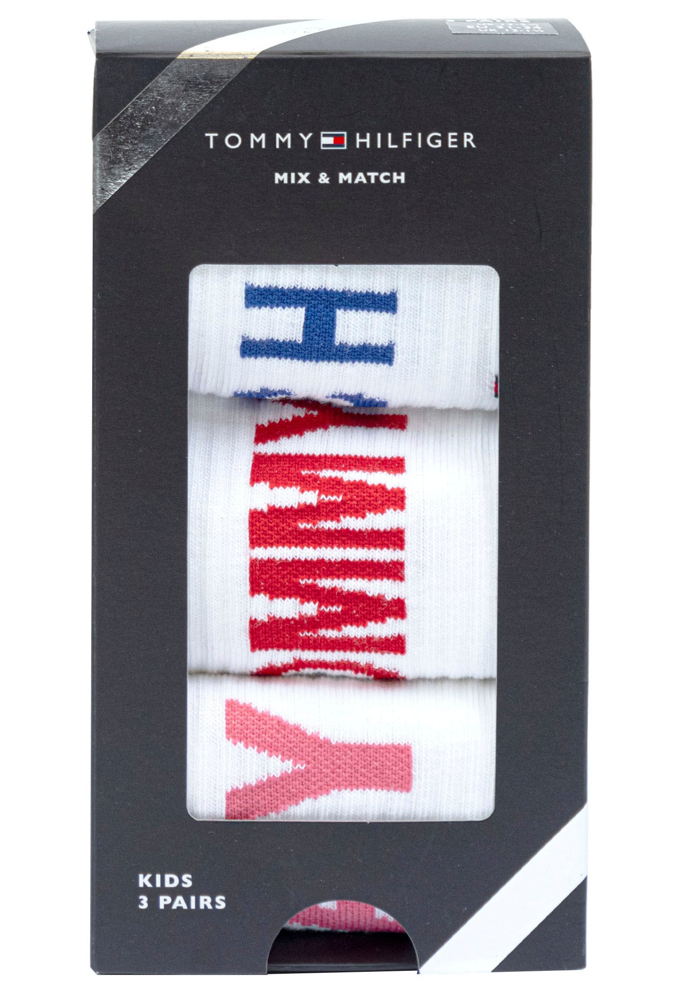 Tommy Hilfiger Sportsocken, (Packung, 3 Paar), TH KIDS SOCK 3P GIFTBOX