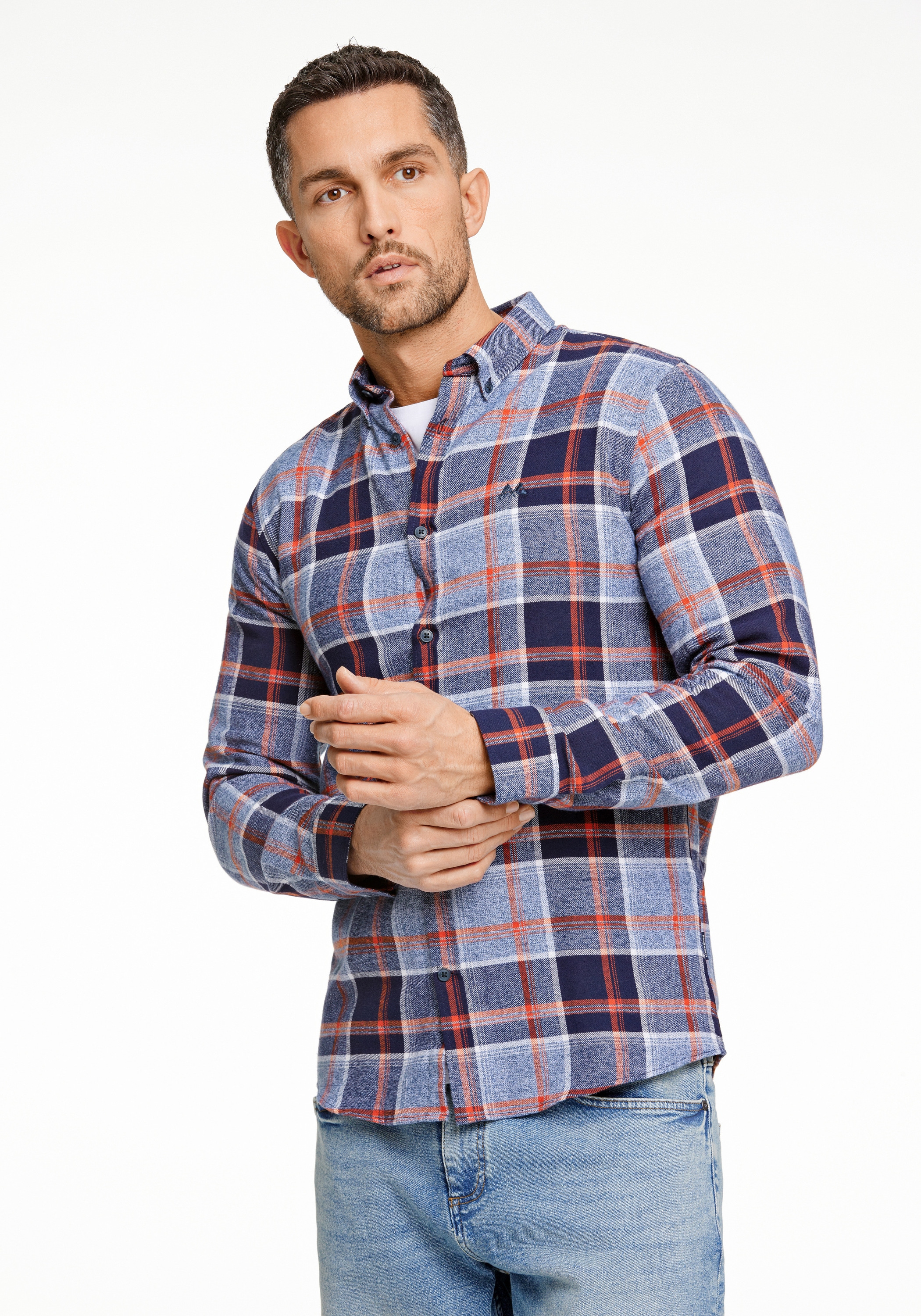 LINDBERGH Flanellhemd "Freizeithemd Relaxed Fit" günstig online kaufen
