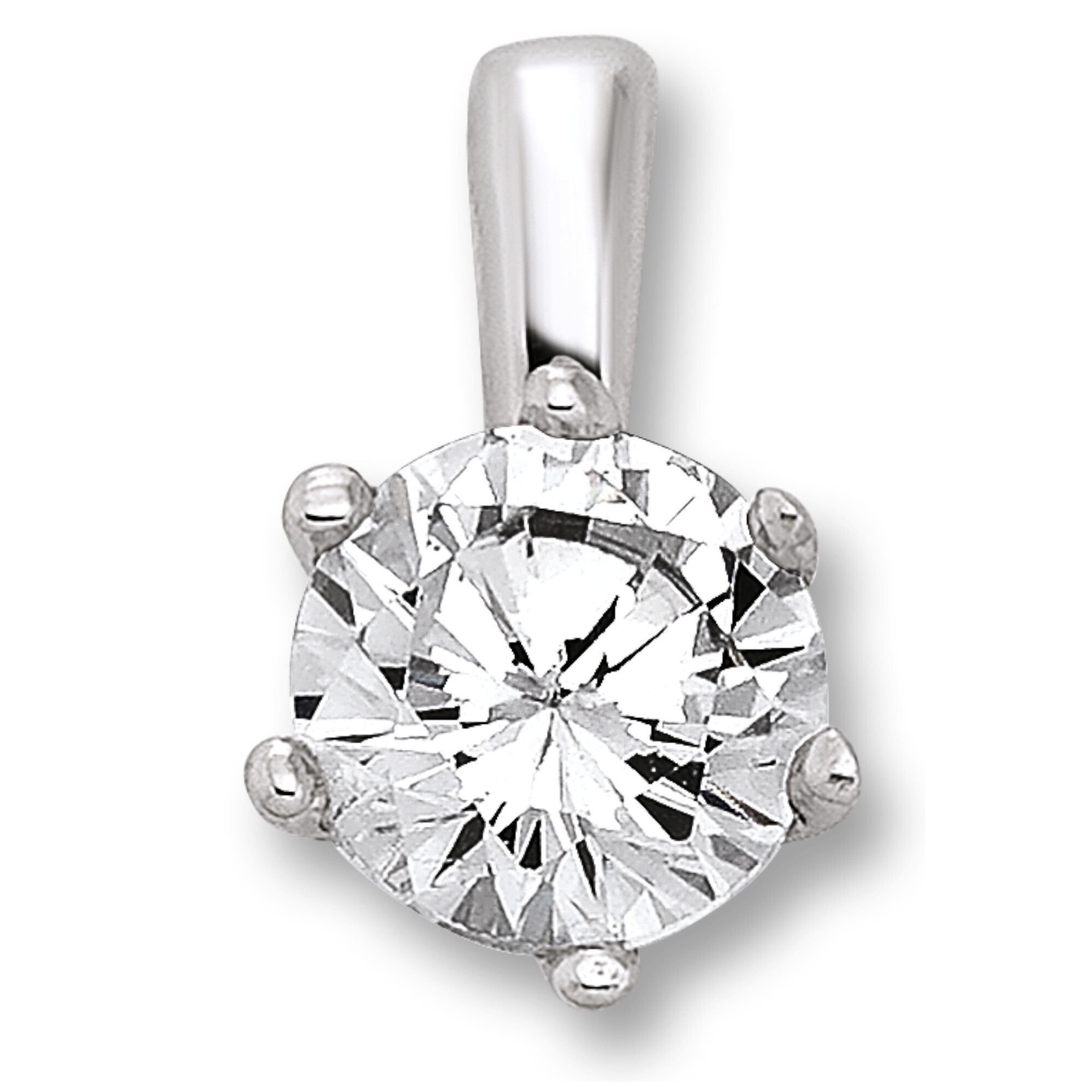 Kettenanhänger ONE ELEMENT "Zirkonia Anhänger aus 925 Silber", silber, Schmuckanhänger, Damen, mit Zirkonia, Silber 925 (Sterlingsilber), Kettenanhänger, Ausdruck von Individualität – dezent, bedeutungsvoll, nah am Herzen