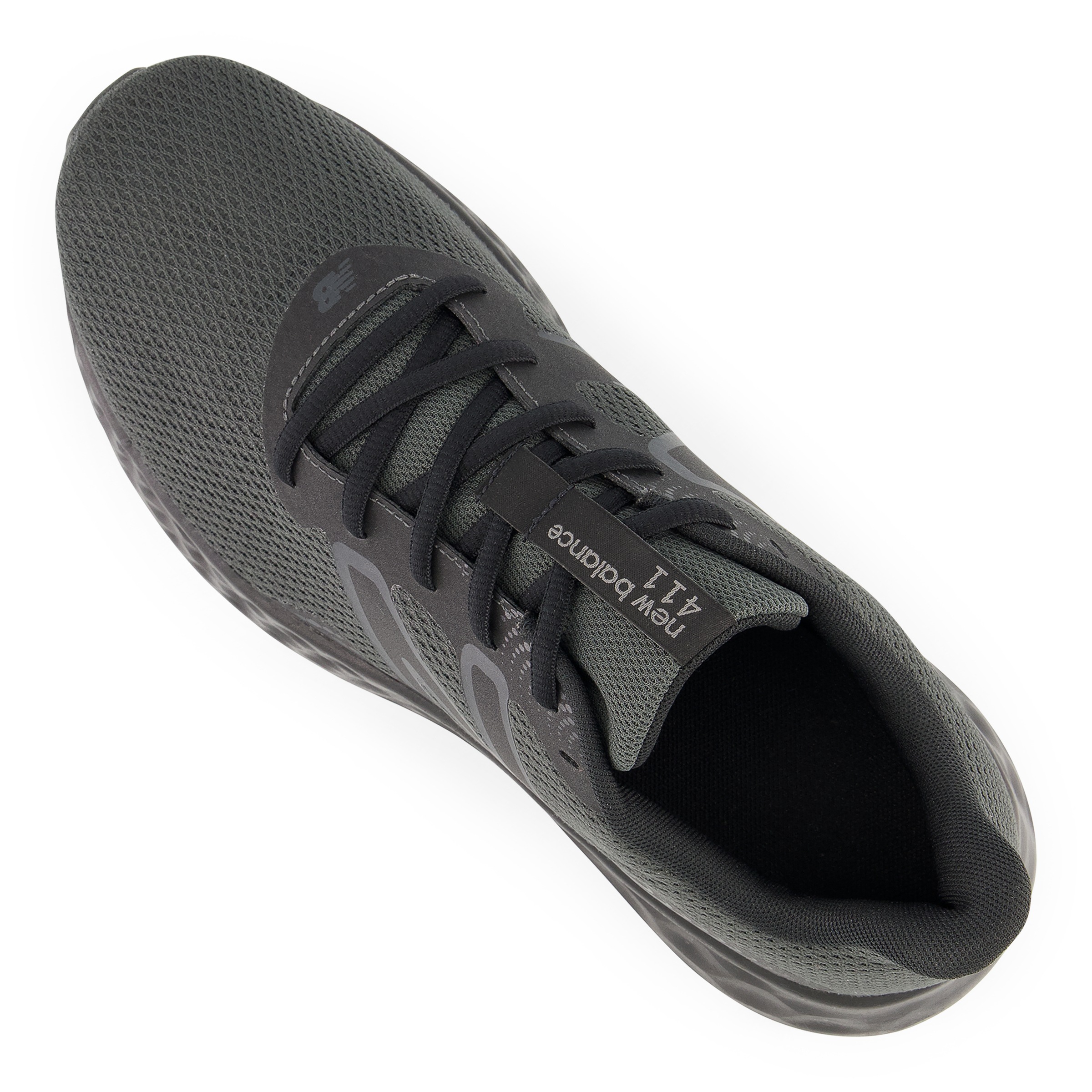 Laufschuh NEW BALANCE "411", Herren, Gr. 44,5, schwarz (schwarz, schwarz), Textil, Schuhe Laufschuh 3