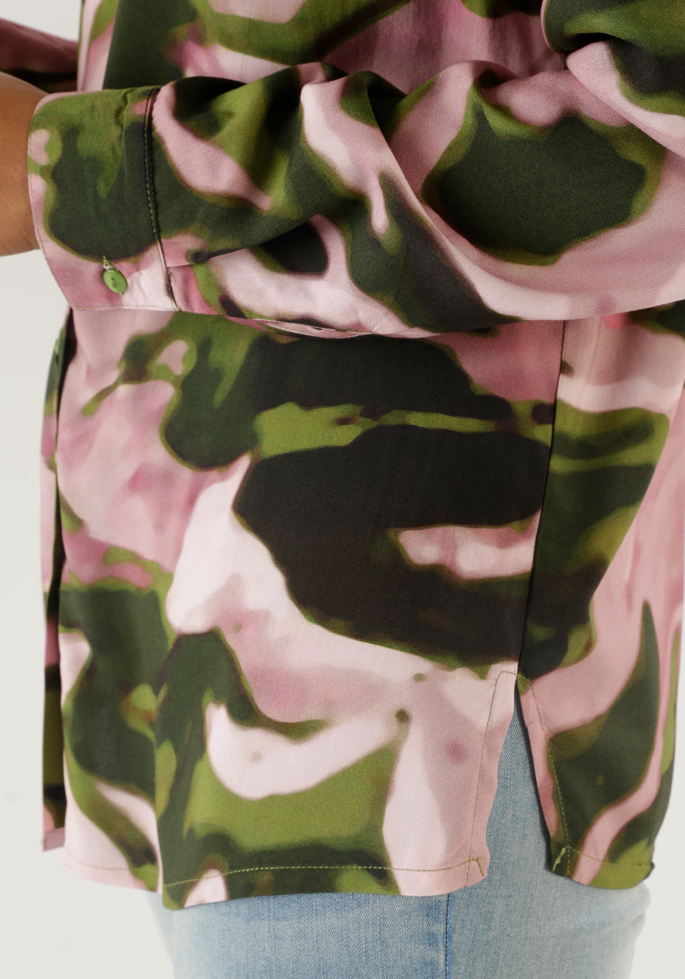 Aniston SELECTED Hemdbluse, mit trendigen und extravaganten Farbverlauf - NEUE KOLLEKTION
