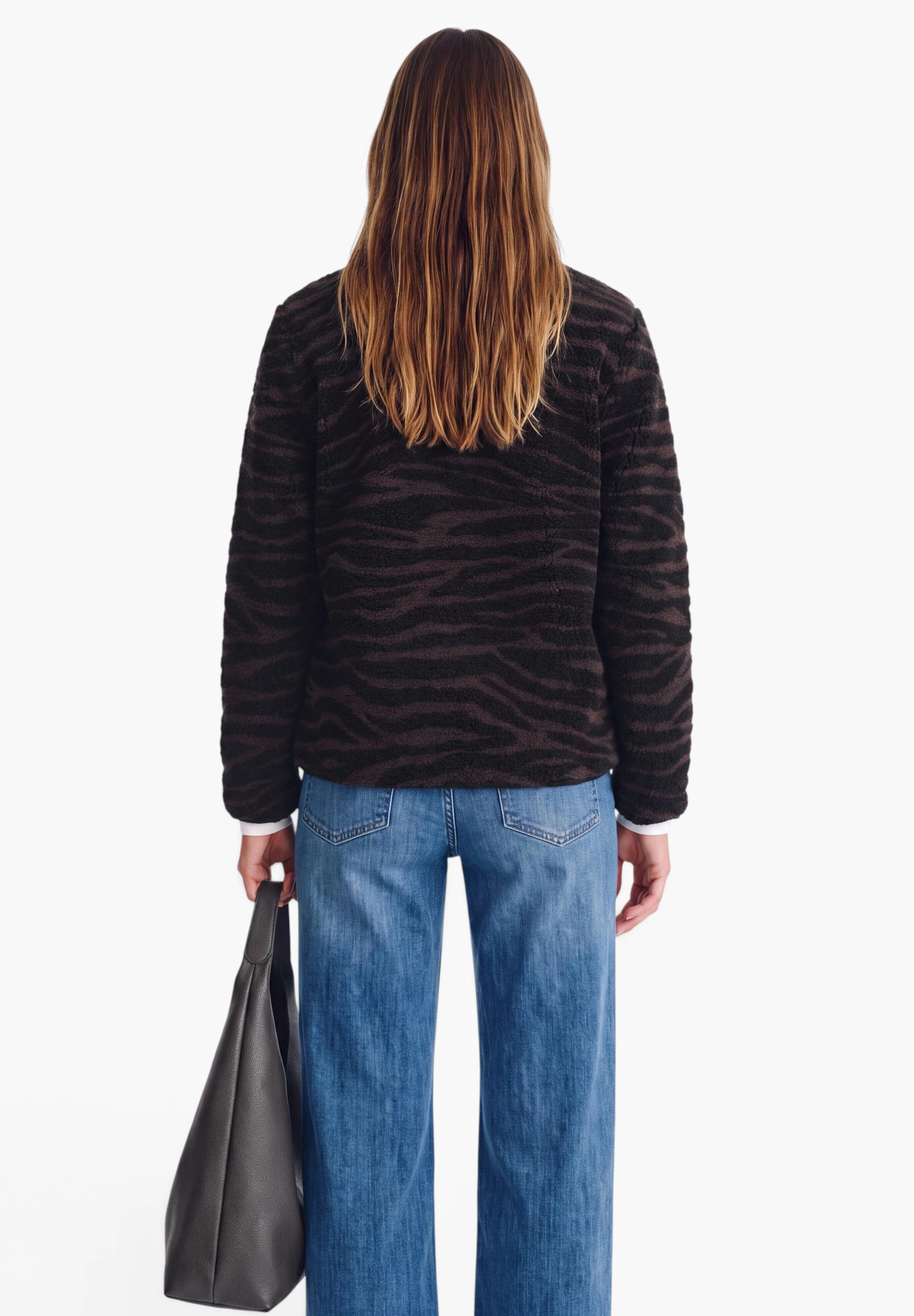 STREET ONE STUDIO Fellimitatjacke ohne Kapuze mit Stehkragen