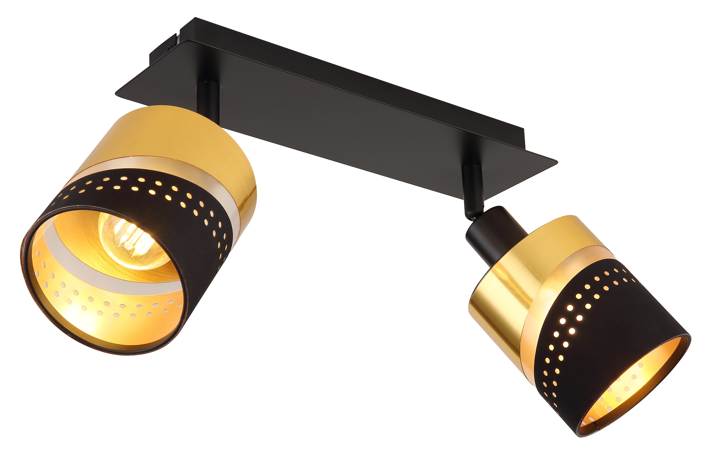 GLOBO LIGHTING Deckenstrahler »OR«, Leuchtmittel E14 | ohne Leuchtmittel, Deckenspot/schwarz/goldfarben/Flur/Wohnzimmer/Schlafzimmer