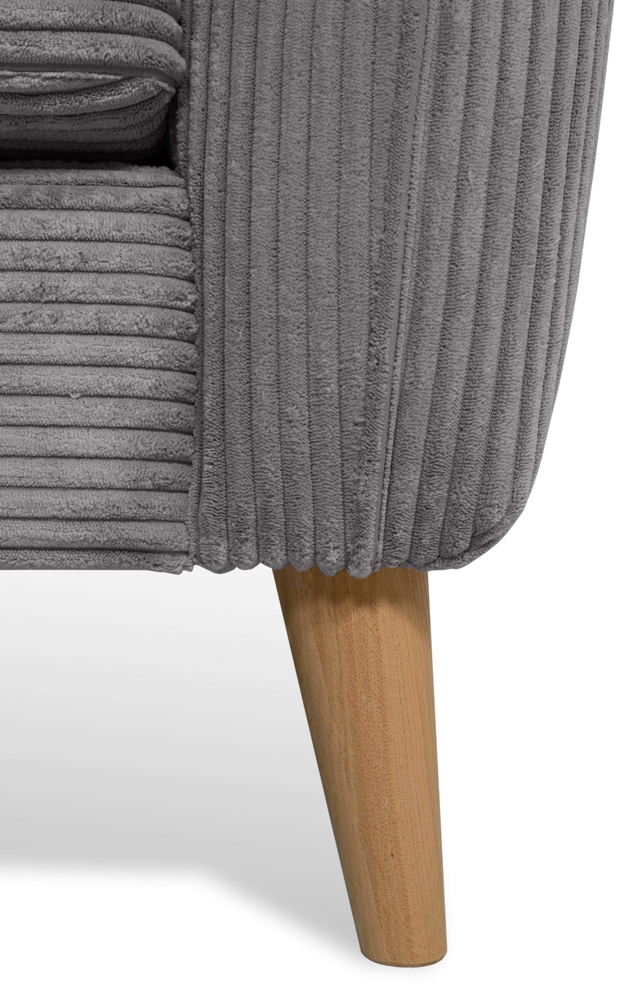 Home affaire Ecksofa »MARSEILLE 278/202 cm, L-Form, Ottom. rechts/links«, Massivholzbeine aus Eiche, in verschieden Bezügen und Farbvarianten