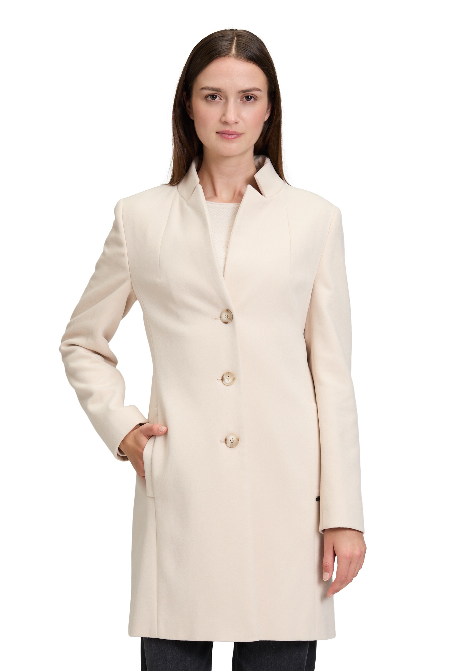 Betty&Co Wintermantel "Damen Blazermantel mit Knöpfen" günstig online kaufen