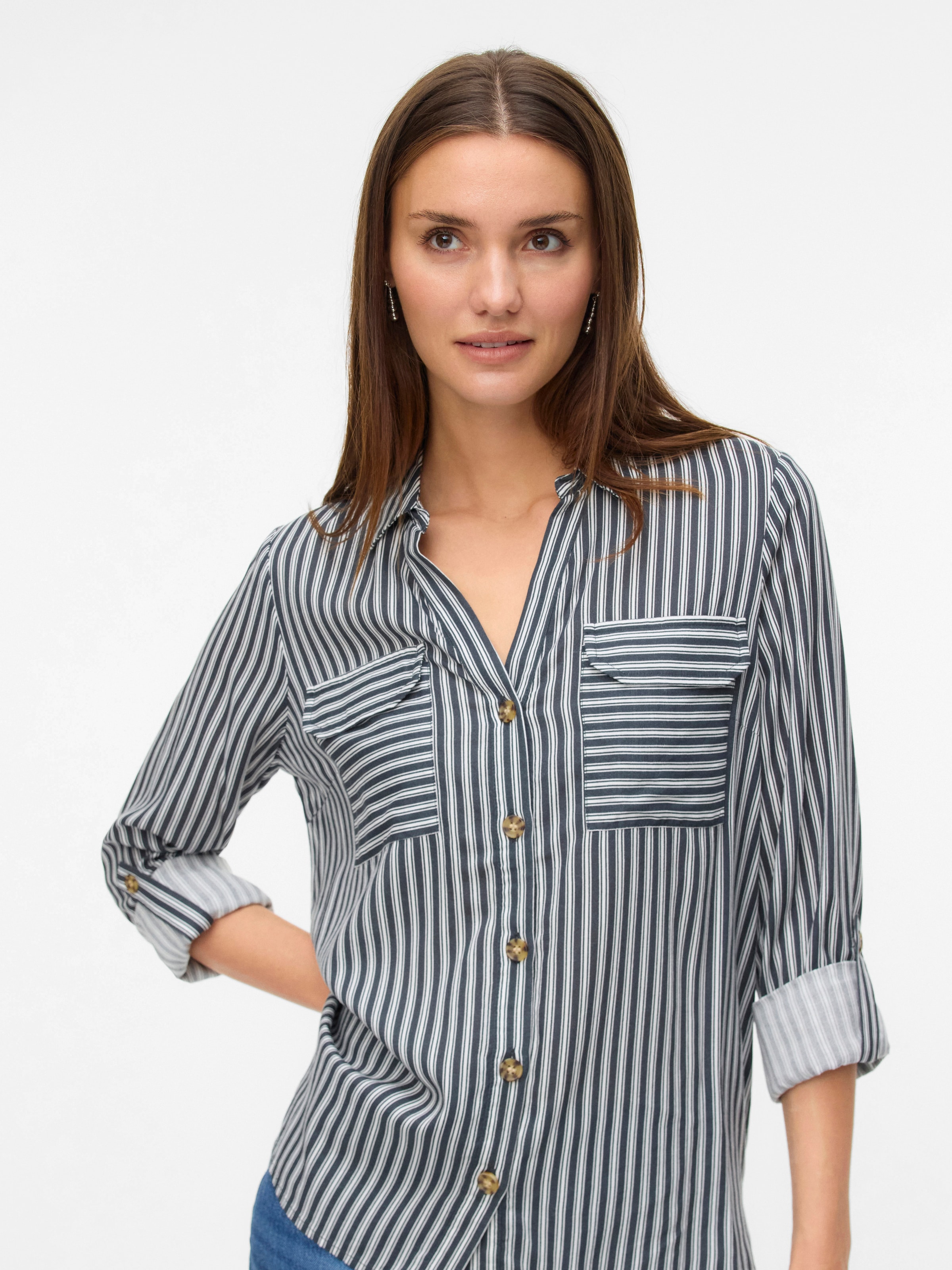 Vero Moda Hemdbluse "VMBUMPY L/S SHIRT NEW WVN GA NOOS" günstig online kaufen