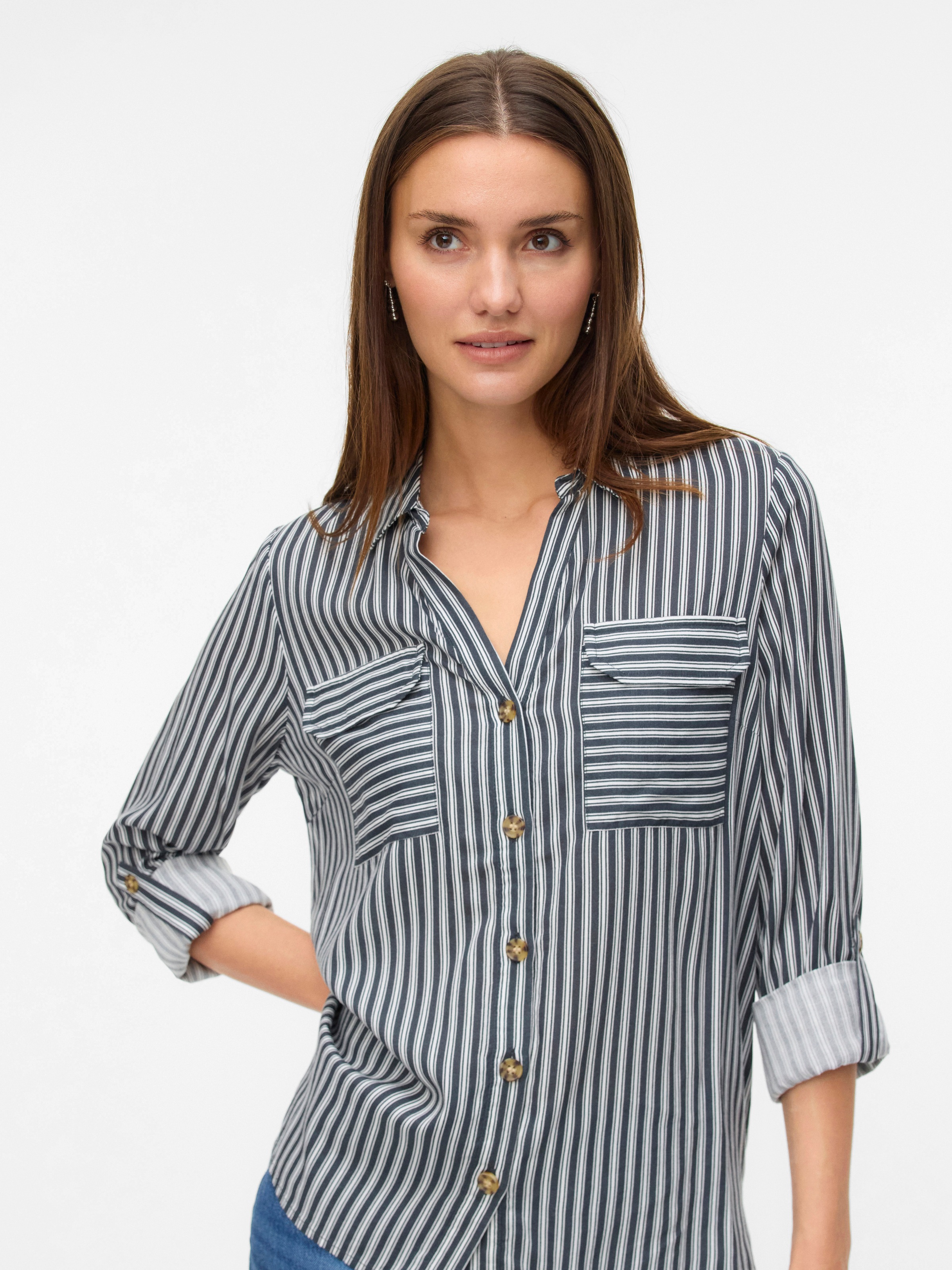 Vero Moda "VMBUMPY L/S SHIRT NEW WVN GA NOOS" Viskose, regular fit günstig online kaufen