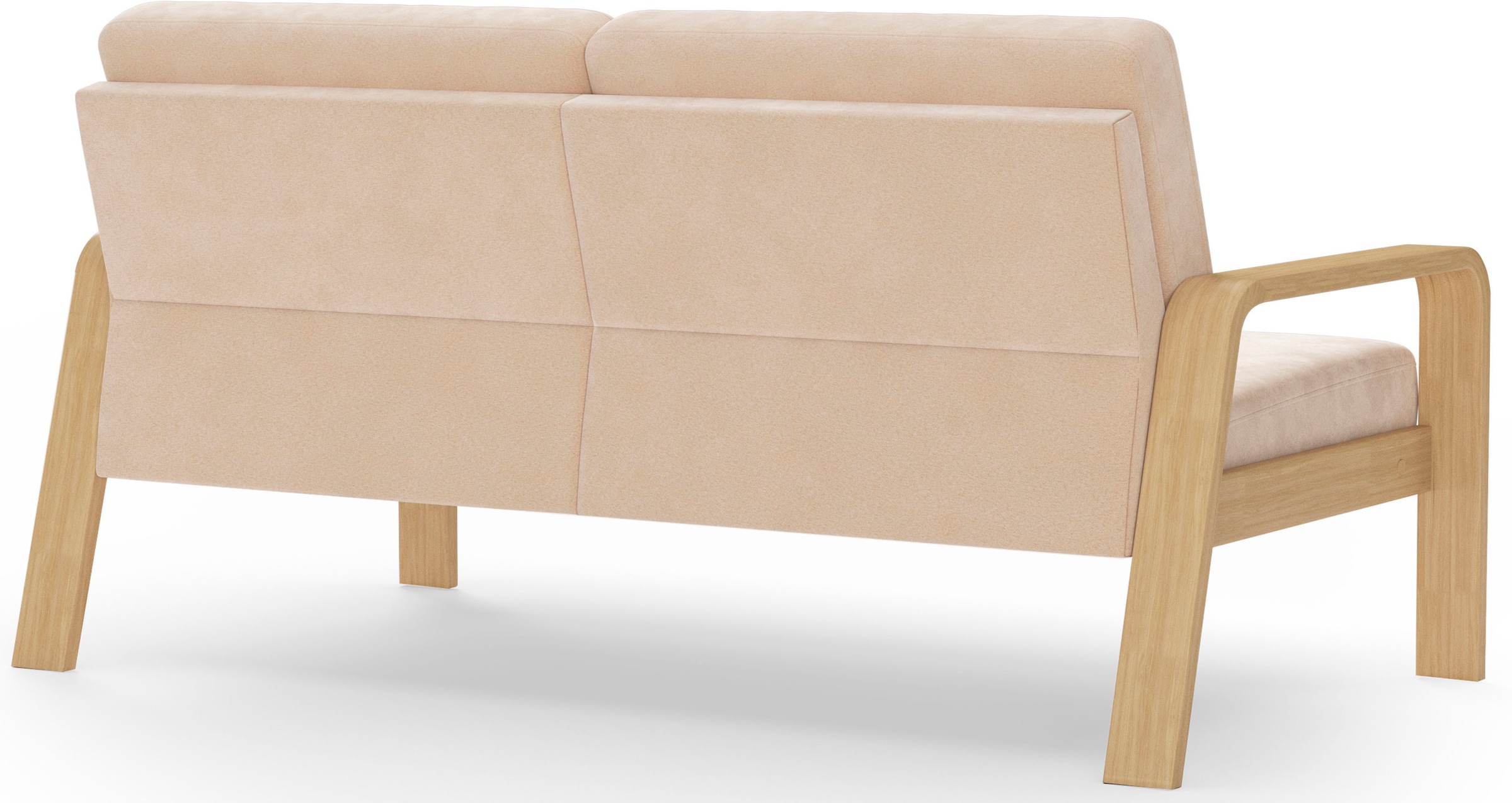 sit&more 2,5-Sitzer »Kolding«, Armlehnen aus Buchenholz in natur, verschiedene Bezüge und Farben