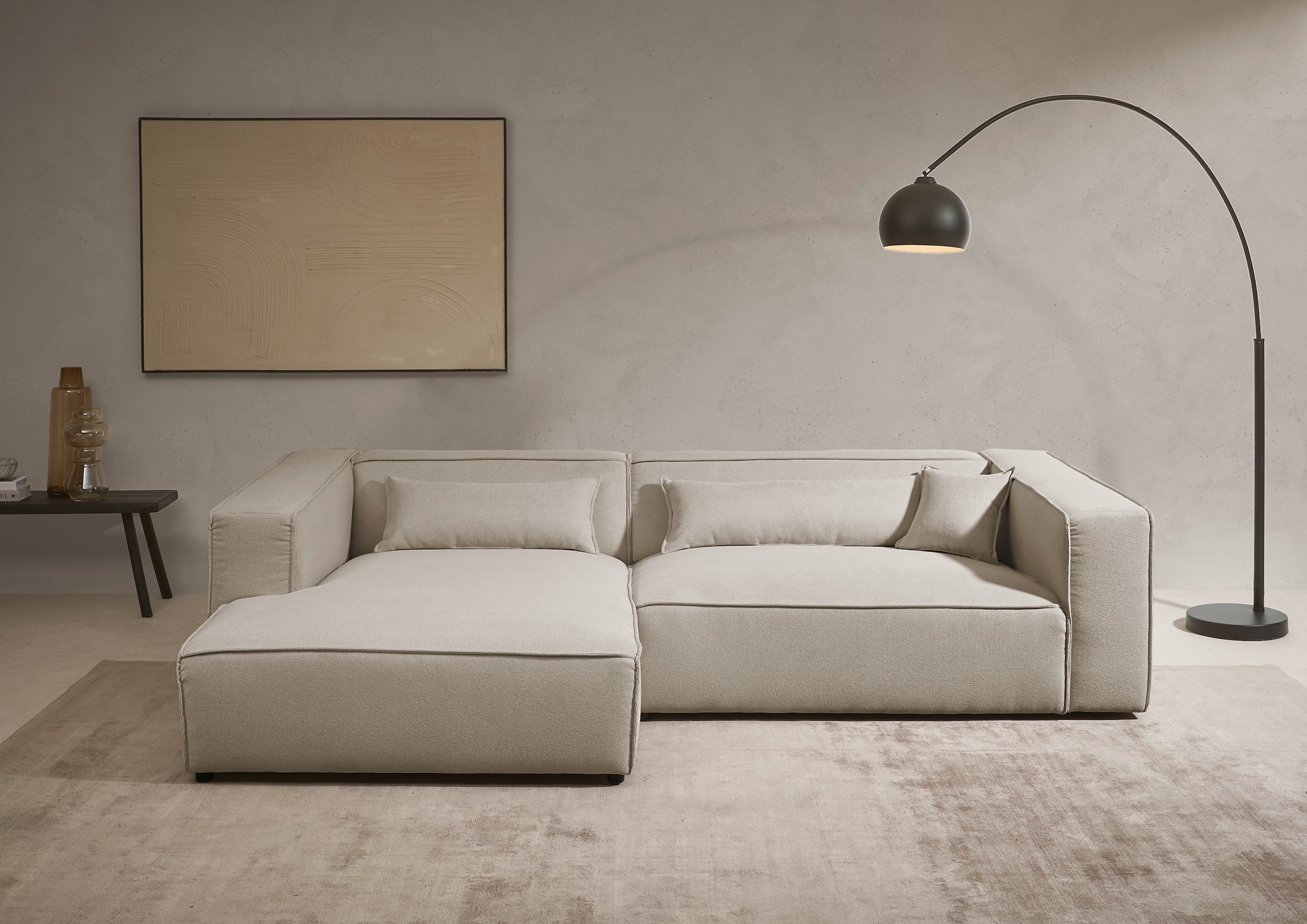 LeGer Home by Lena Gercke Ecksofa "PIARA XXL, Big-Sofa, Cord, Leinenoptik o günstig online kaufen