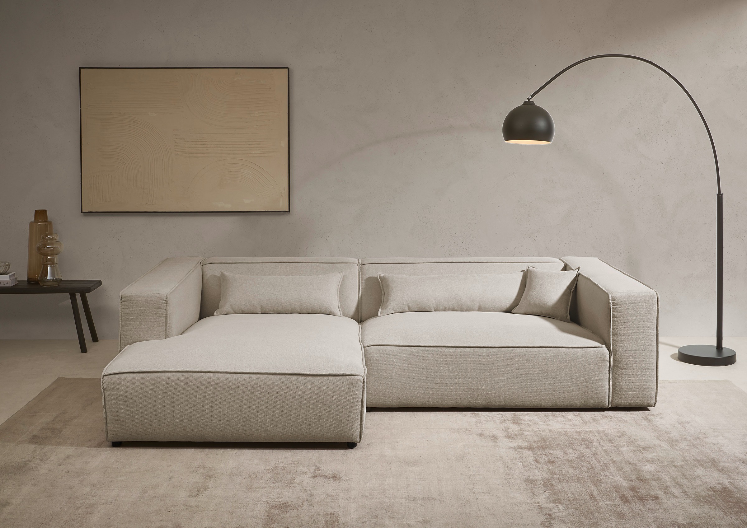 LeGer Home by Lena Gercke Ecksofa "PIARA XXL, Big-Sofa in Cord oder Leineno günstig online kaufen