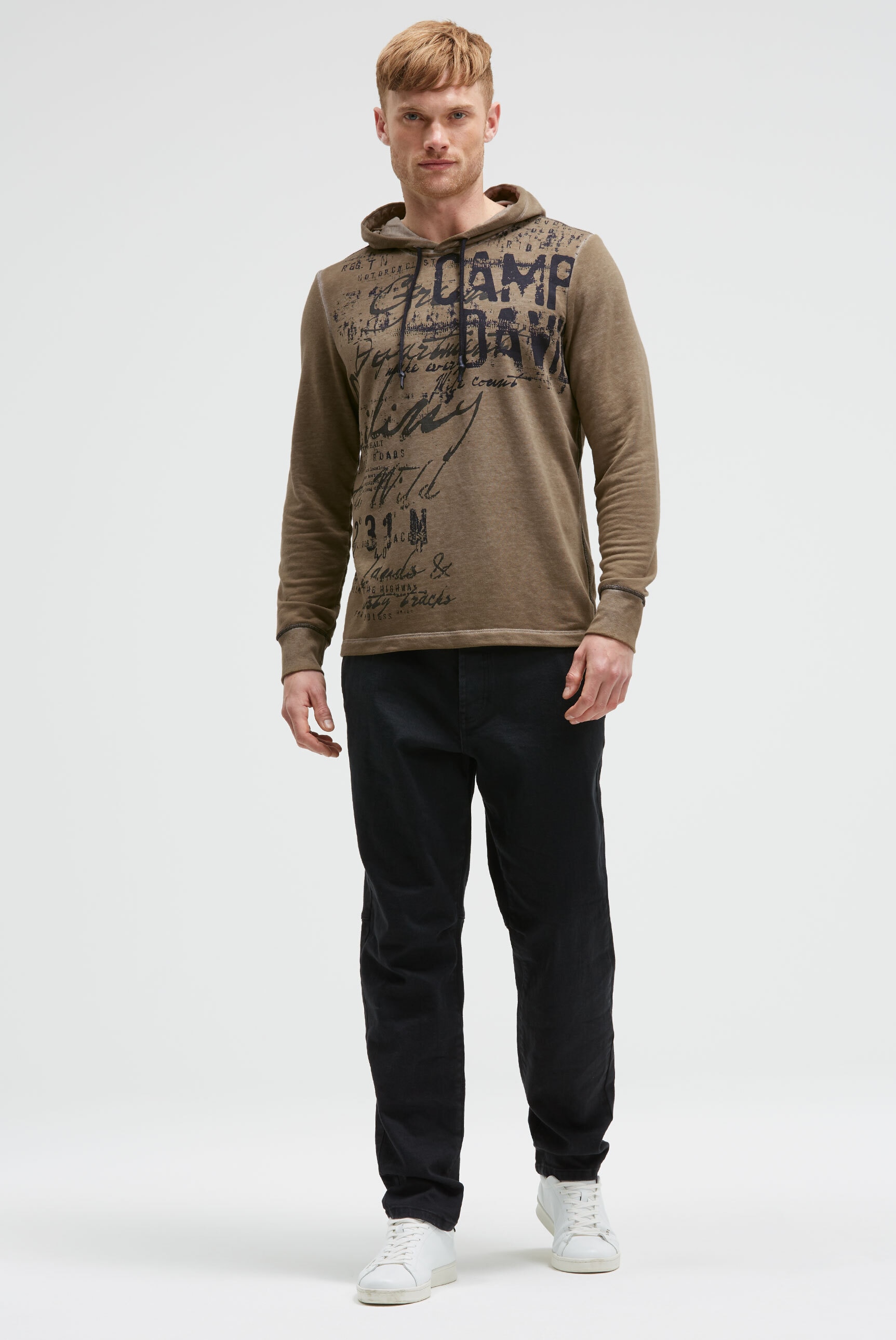 CAMP DAVID Kapuzensweatshirt, mit Ausbrenner-Effekten