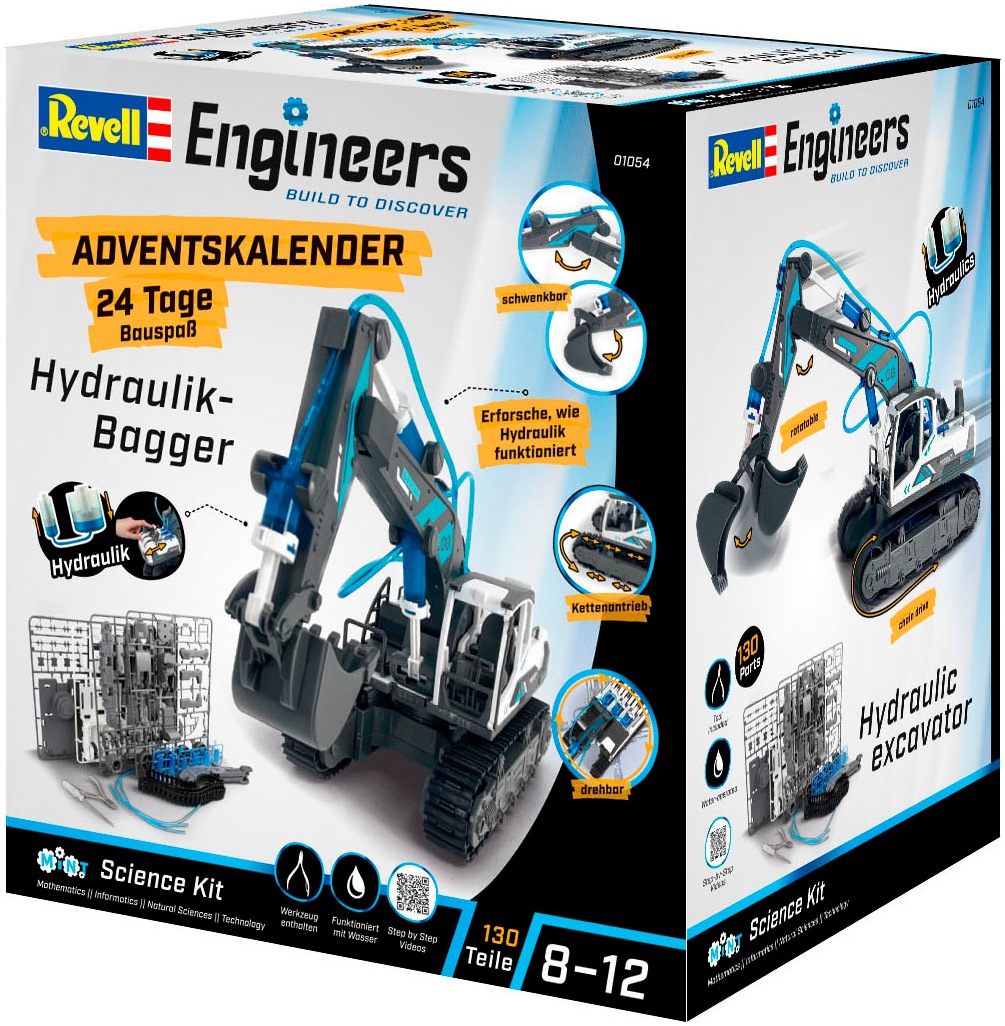 Revell® Spielzeug-Adventskalender »Engineers Hydraulischer Bagger«, ab 8 Jahren