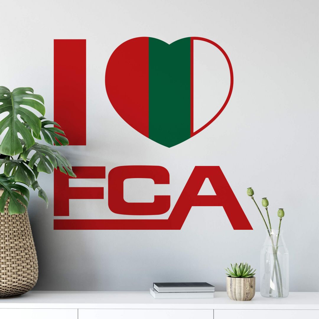 Wall-Art Wandtattoo BAUR | St.) Augsburg I kaufen love »FC FCA«, (1