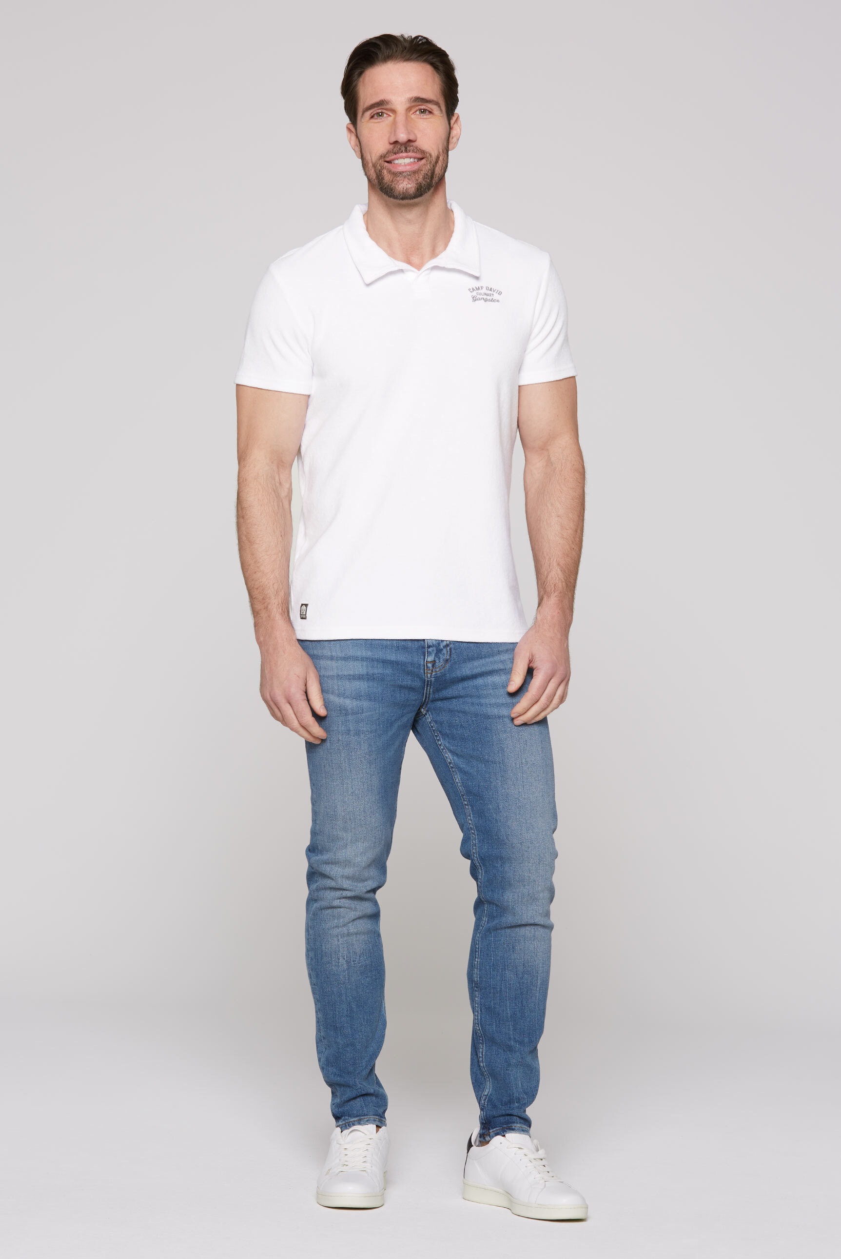 CAMP DAVID Poloshirt, mit Stickerei