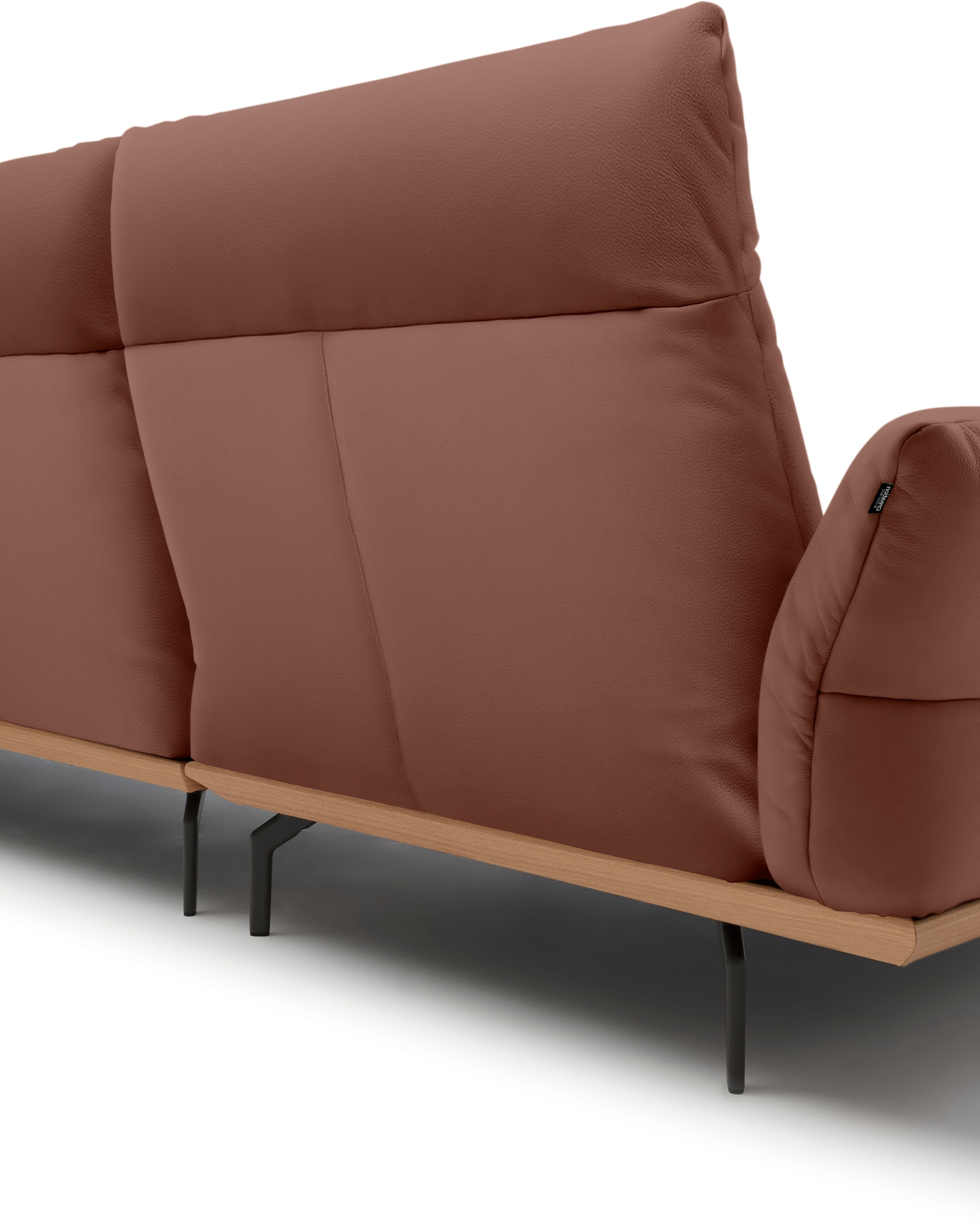 Creation BY ROLF BENZ Ecksofa »CR.460«, Sockel in Eiche, Winkelfüße in Umbragrau, Breite 318 cm