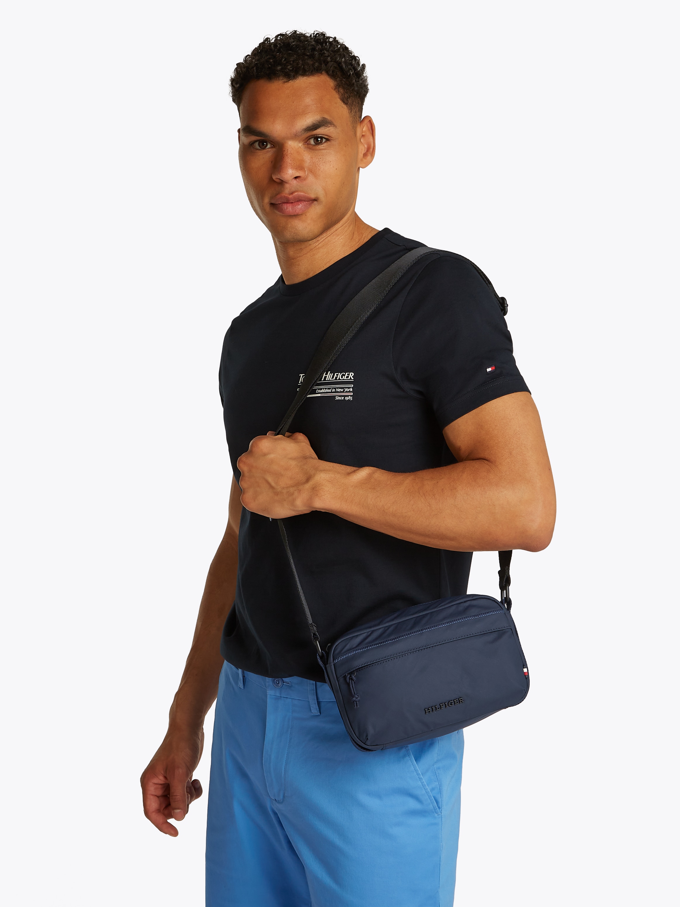Tommy Hilfiger Umhängetasche »TH COLOUR EW REPORTER«, Men Messengerbag, Schultertasche mit Vordertaschenfach