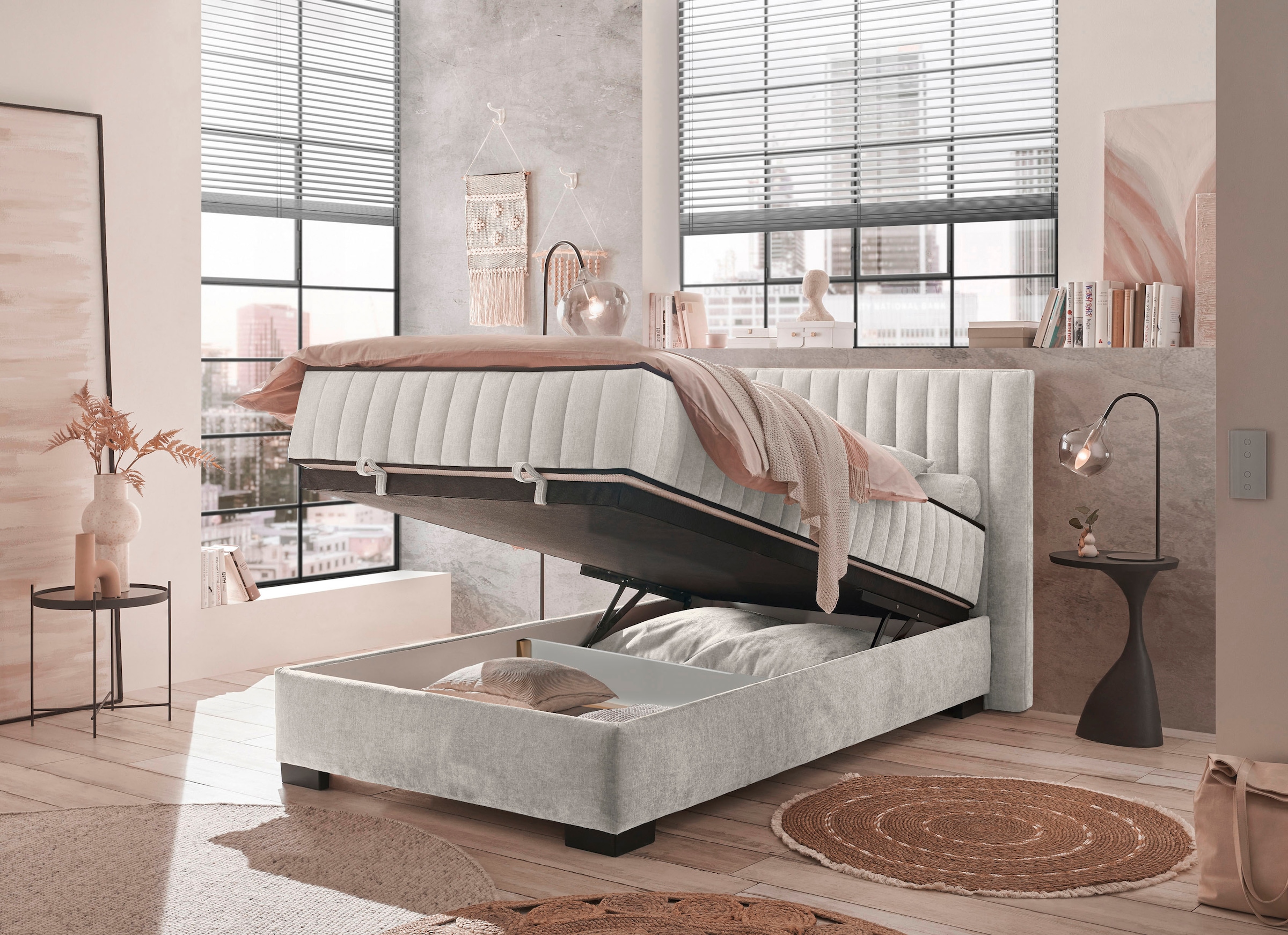 ED EXCITING DESIGN Boxbett »Nagol« mit Bettkasten, mit Wendematratze, erhältlich in verschiedenen Breiten