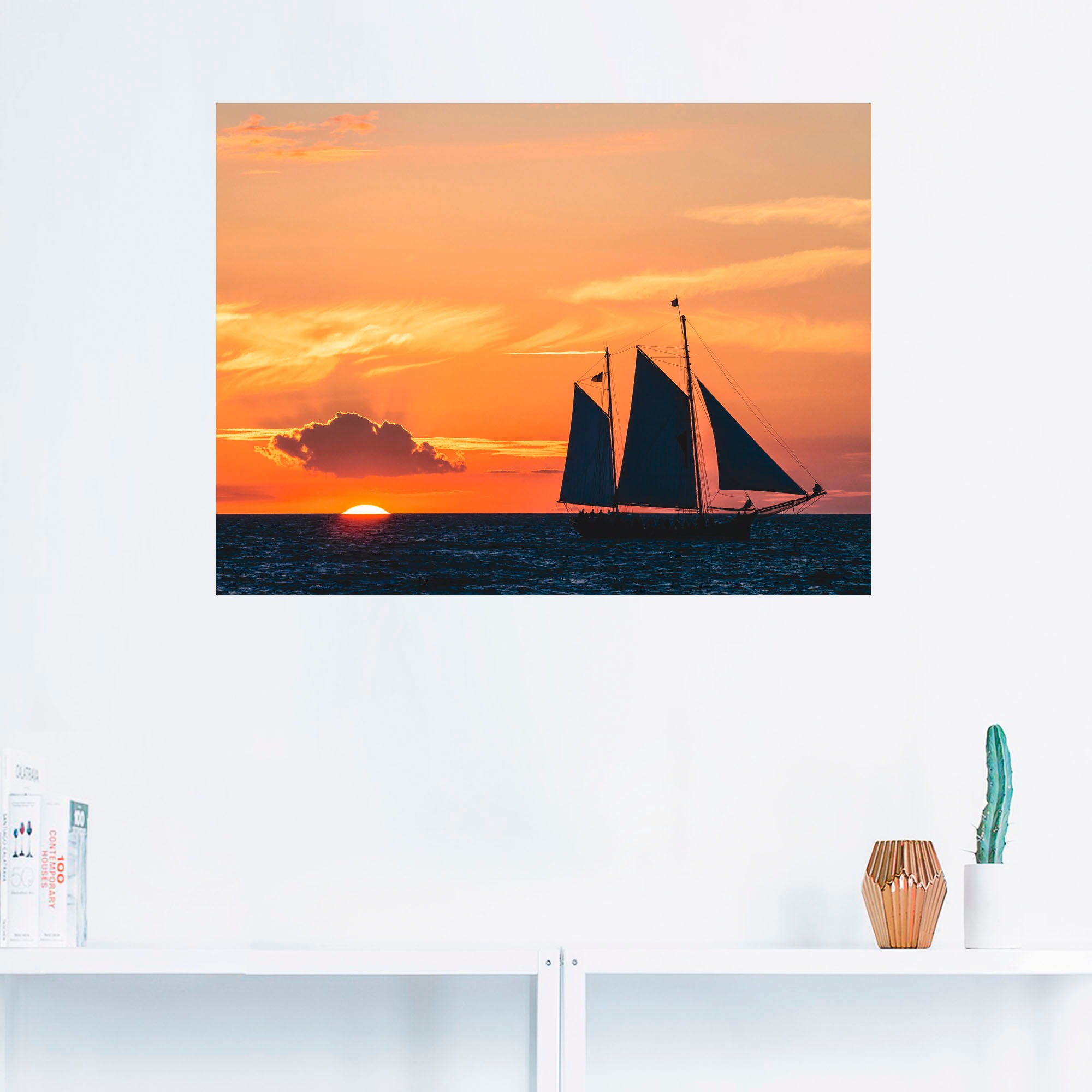 Artland Wandbild »Segelschiff«, Boote & Schiffe, (1 St.), als Leinwandbild, Wandaufkleber oder Poster in versch. Größen