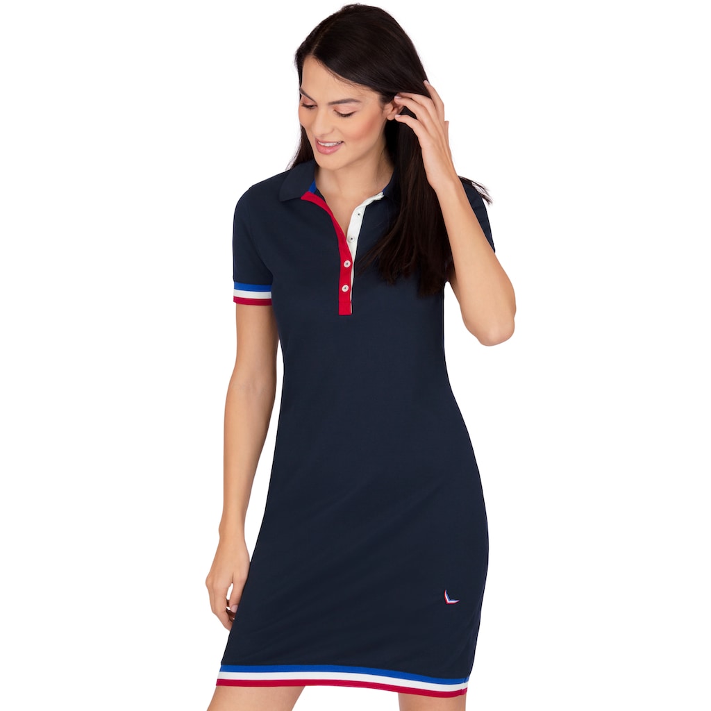 Trigema Jerseykleid »TRIGEMA Polokleid mit kontrastfarbigen Akzenten«