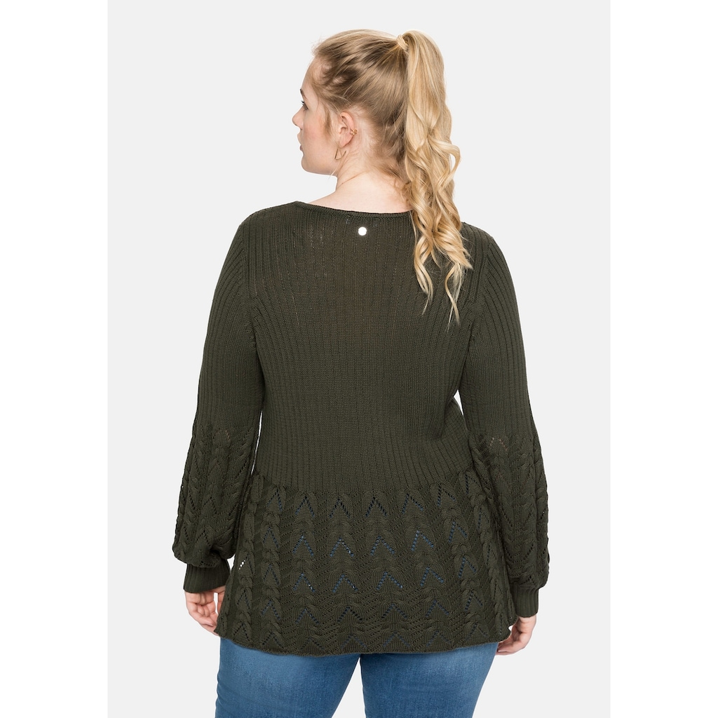 Sheego V-Ausschnitt-Pullover »Pullover«