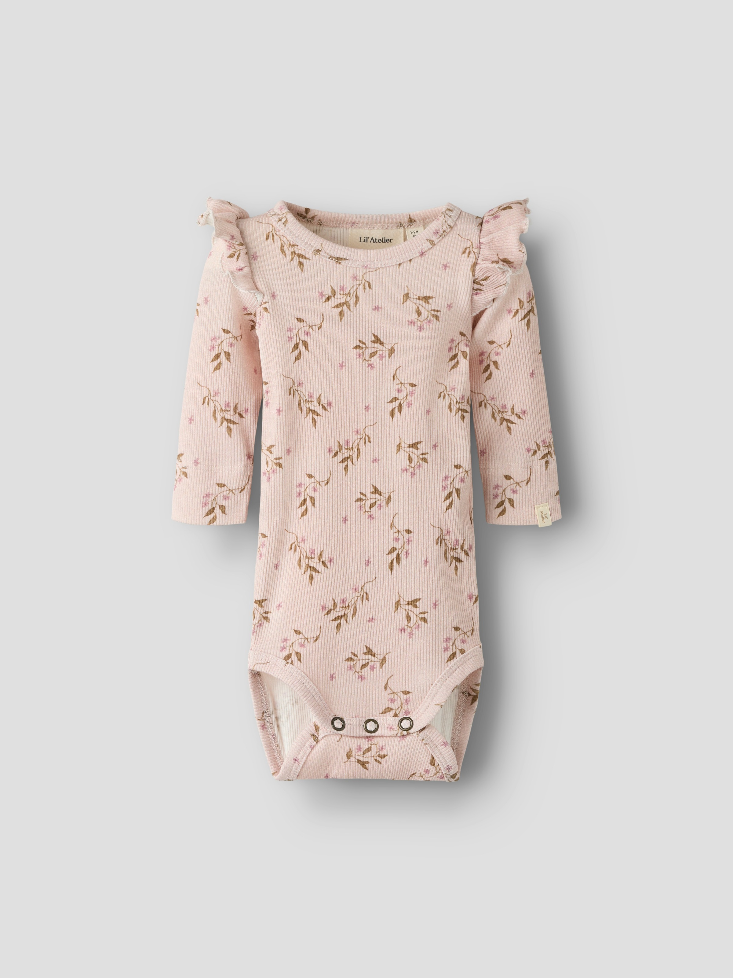 Lil' Atelier Langarmbody »NBFGAVO EKO LS SLIM BODY LIL NOOS« mit Rüschen, weiche Jerseyqualität