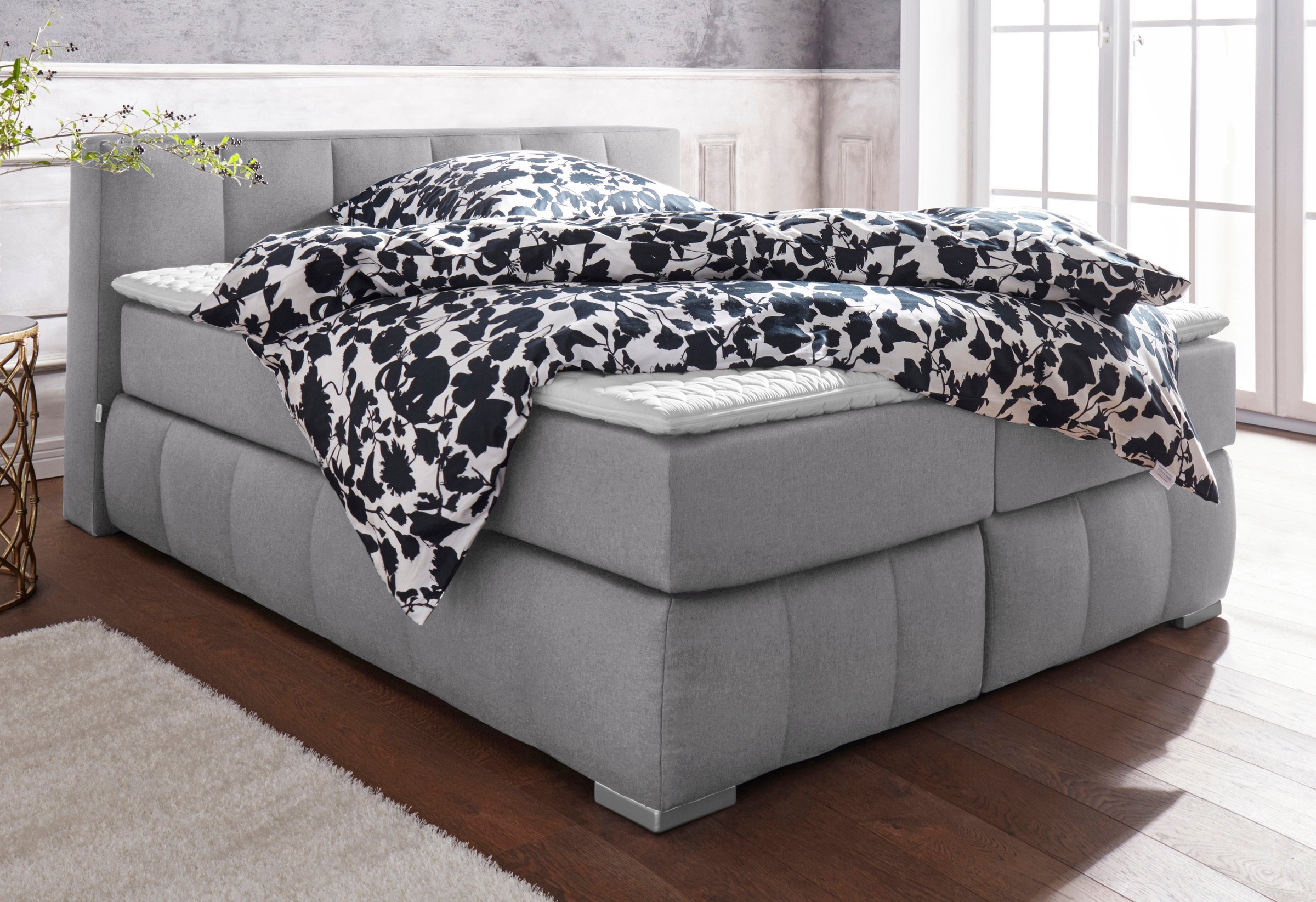 Home affaire Boxspringbett "Chelles" inkl. Topper, in XXL- Überlänge 220 cm günstig online kaufen