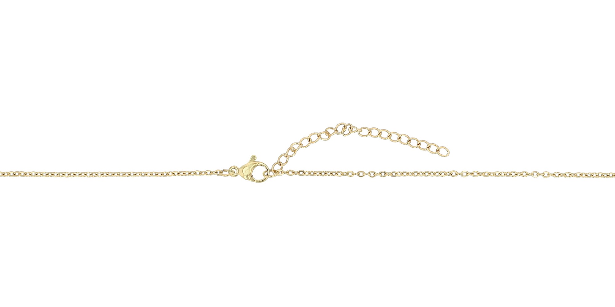 Kette ohne Anhänger ADELIA´S "Damen Halskette – Buchstabe N aus Edelstahl 45+5", gold, Halsketten, Damen, 50cm, Edelstahl, Perfekt zum Verschenken an besondere Menschen
