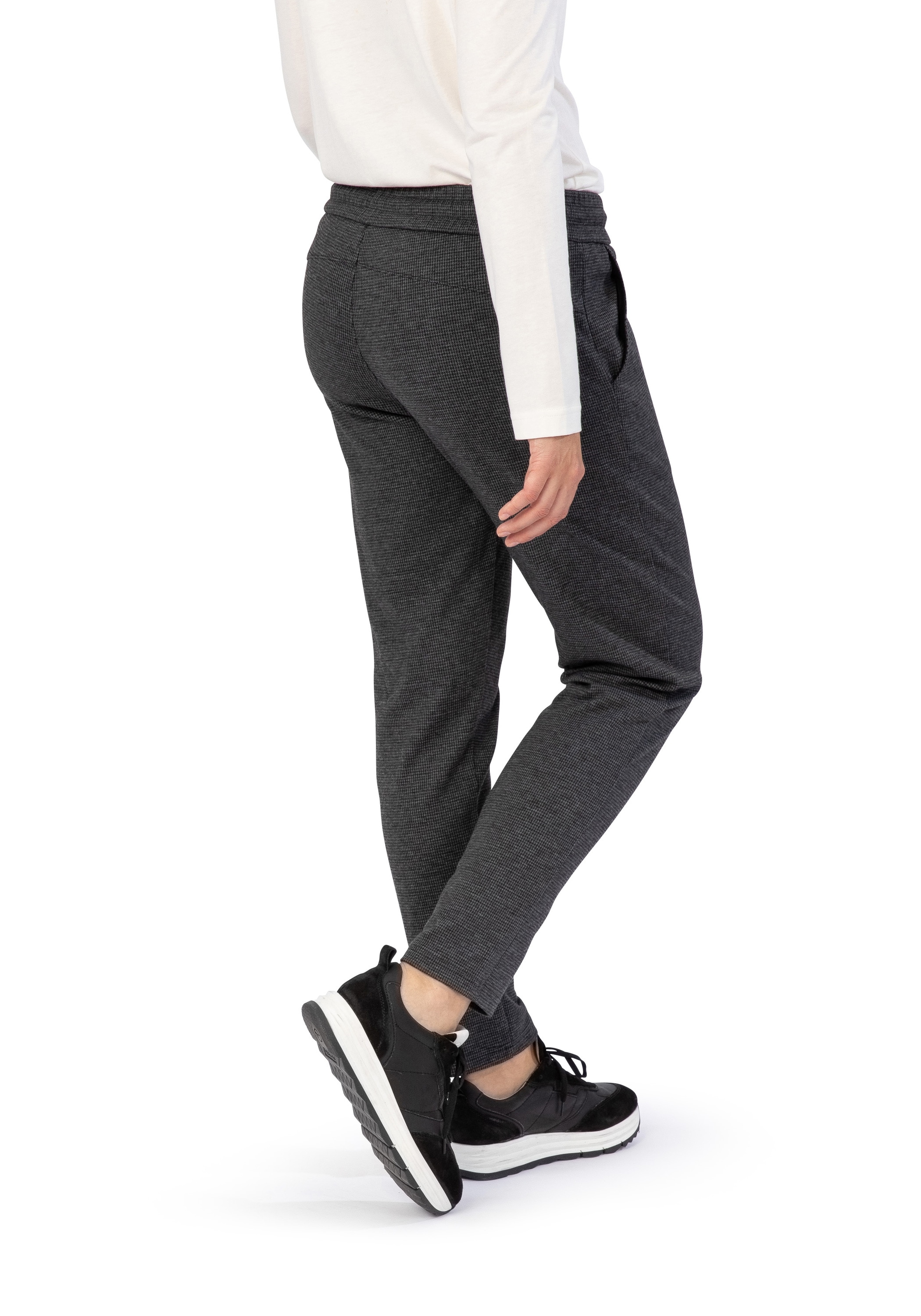 STOOKER WOMEN Jogg Pants »Easy Fit Berlin Pepita«, Tapered Fit Casual Stretch Mit Gummibund für Damen